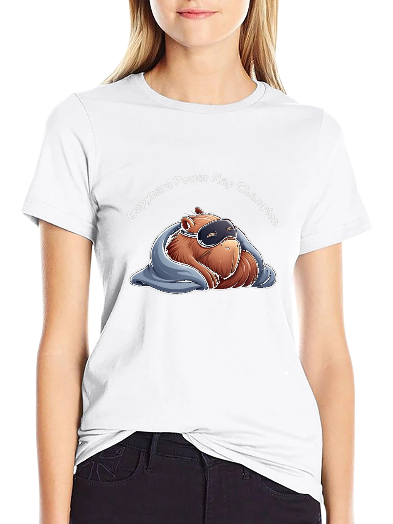 Capybara Power Nap Champion Graphic T-Shirt