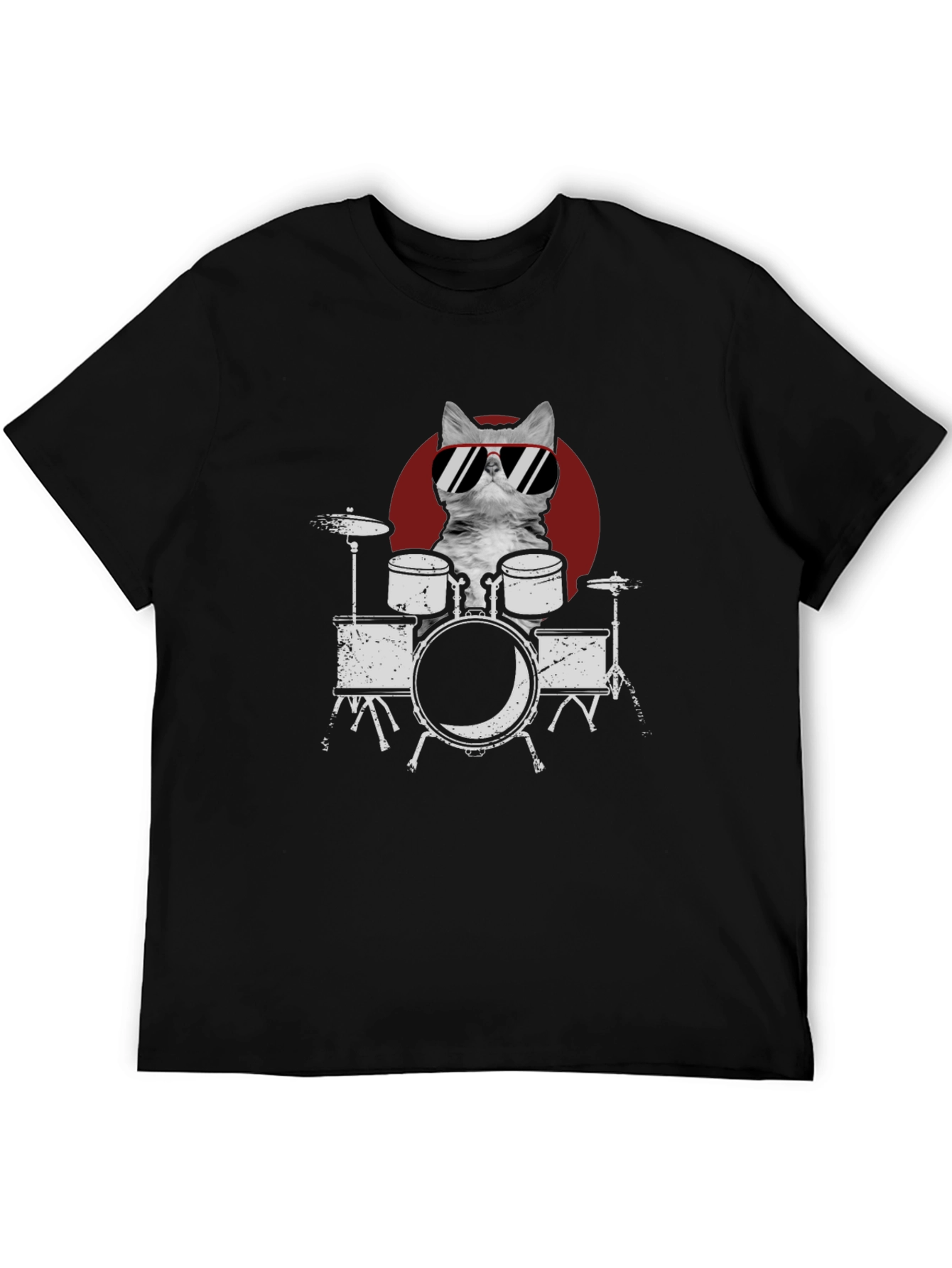 Cool Cat Drummer Graphic Tee - Rock On!