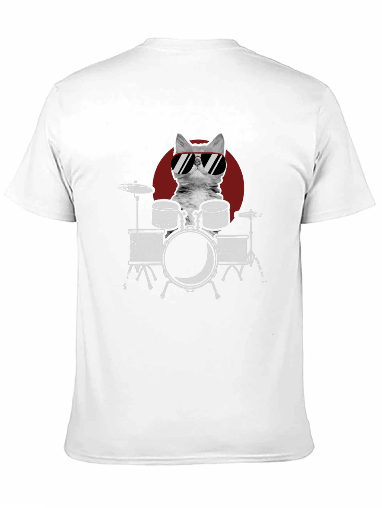 Cool Cat Drummer Graphic Tee - Rock On!