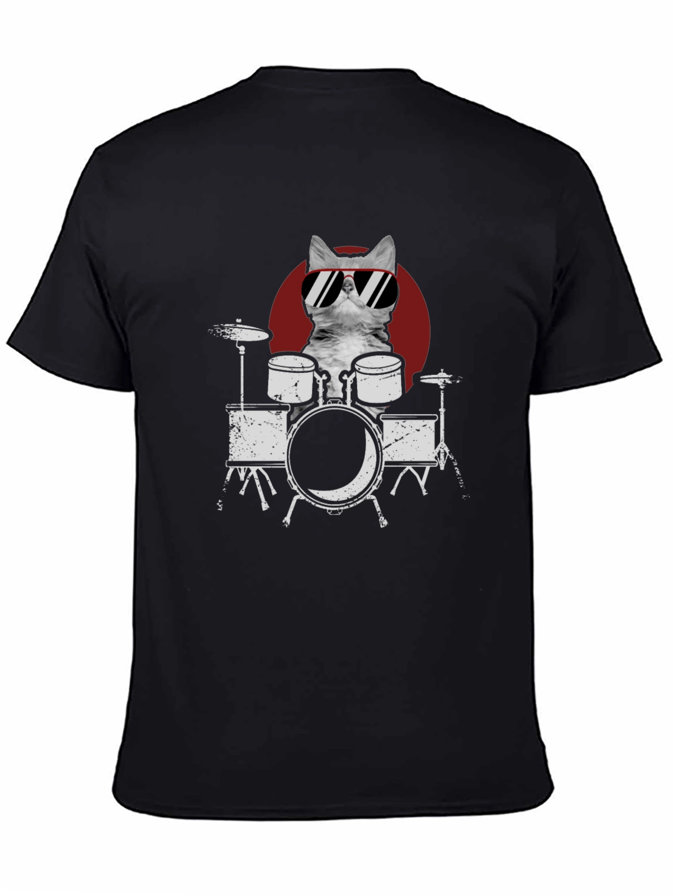 Cool Cat Drummer Graphic Tee - Rock On!