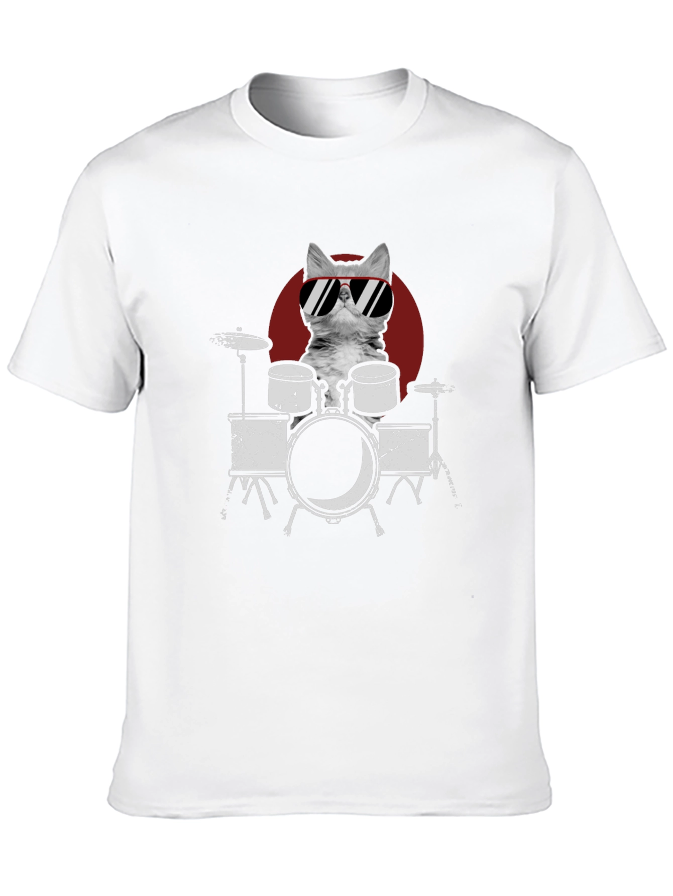 Cool Cat Drummer Graphic Tee - Rock On!