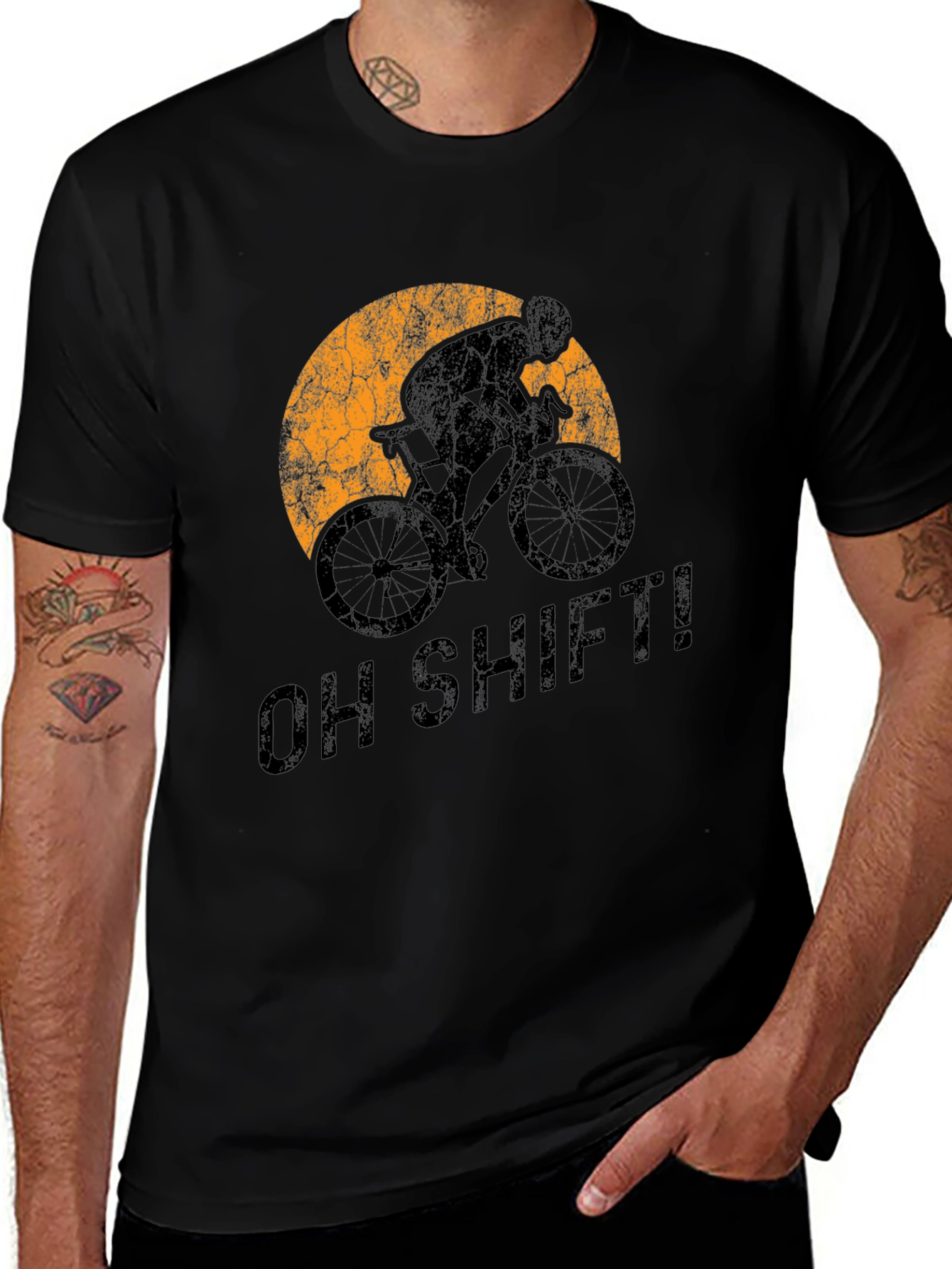 Oh Shift! Cycling T-Shirt - Sporty Graphic Tee