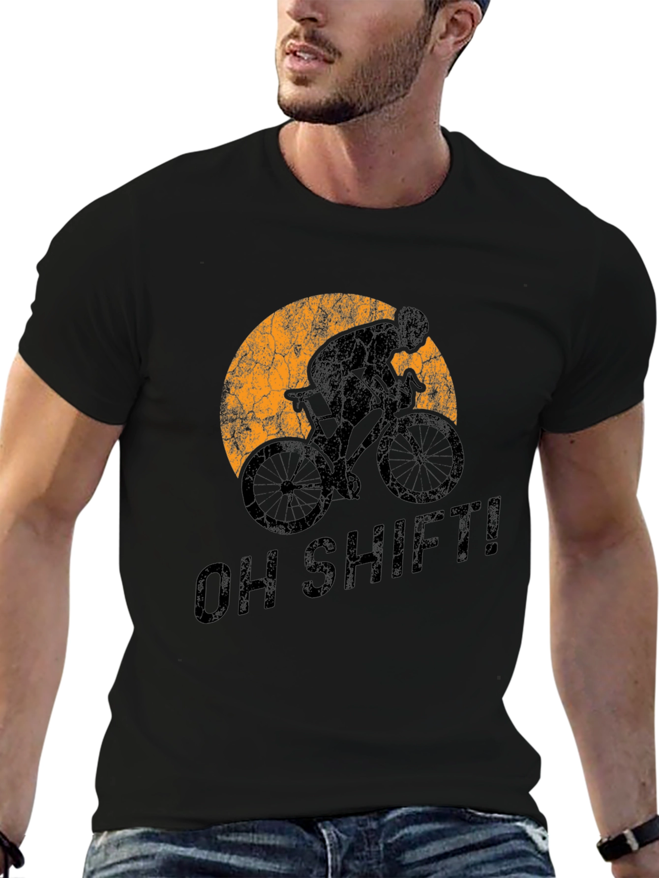 Oh Shift! Cycling T-Shirt - Sporty Graphic Tee