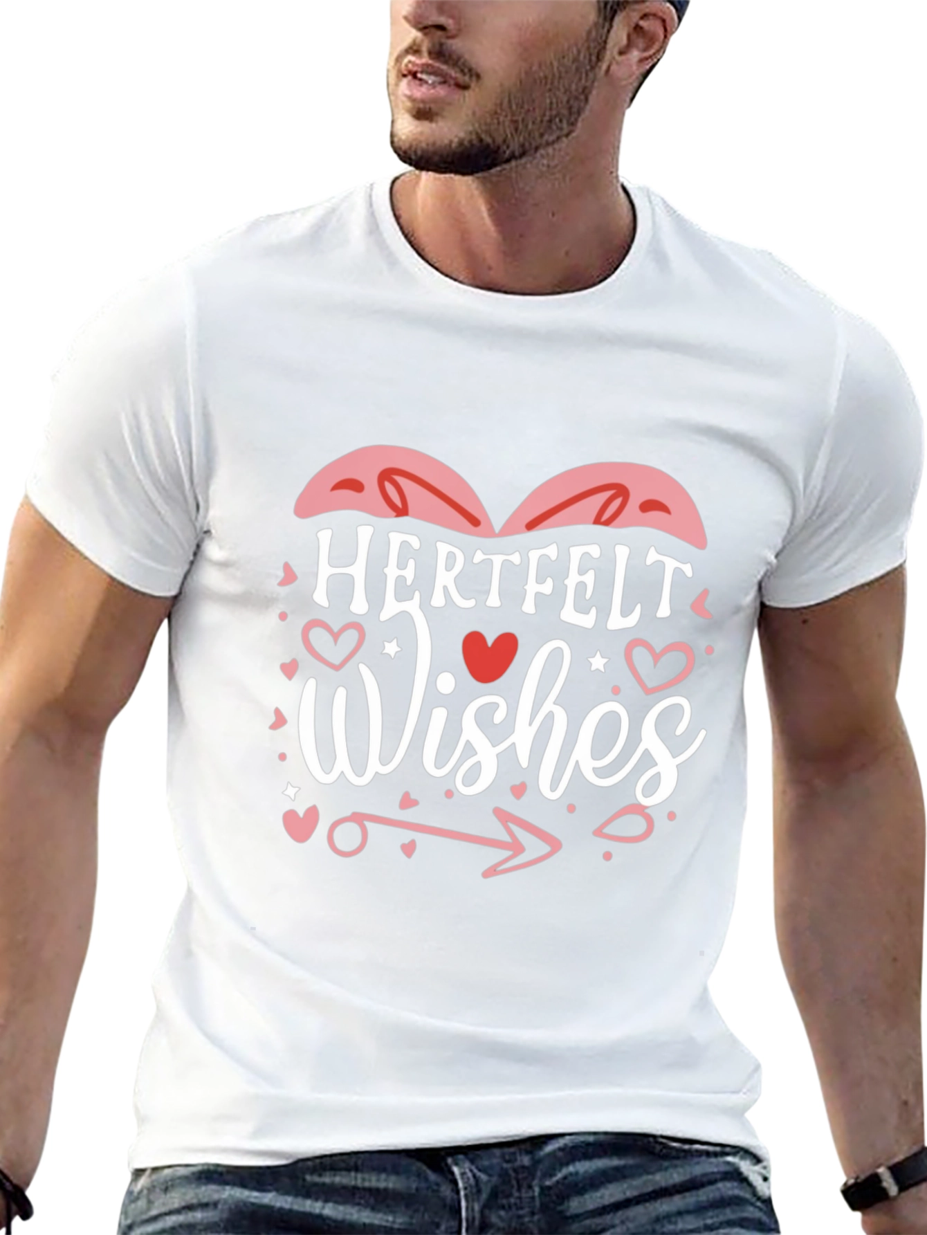 Heartfelt Wishes Graphic Tee - Black