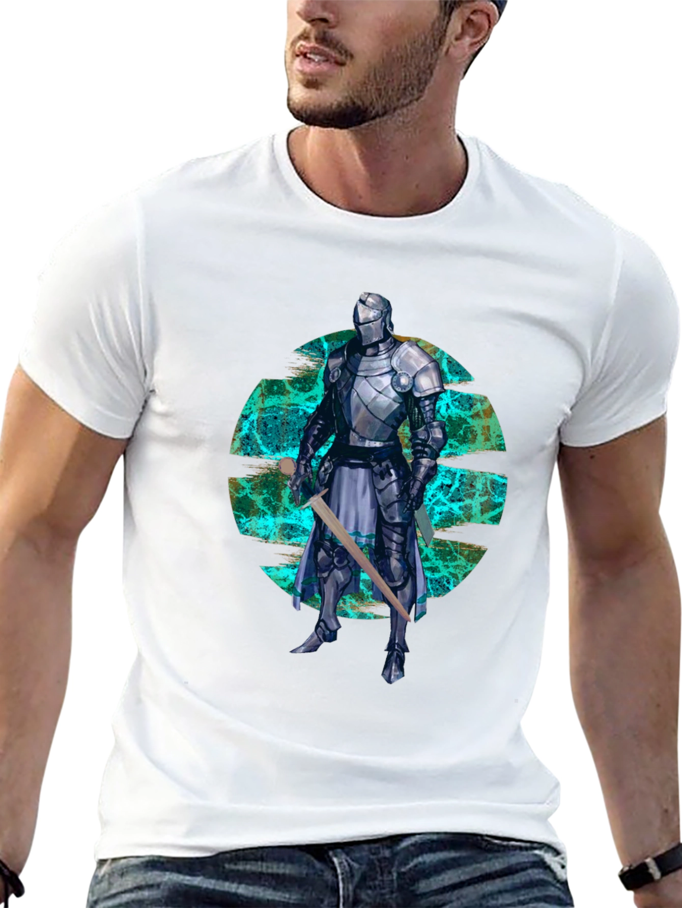 Knight Graphic T-Shirt - Stylish Medieval Warrior Design