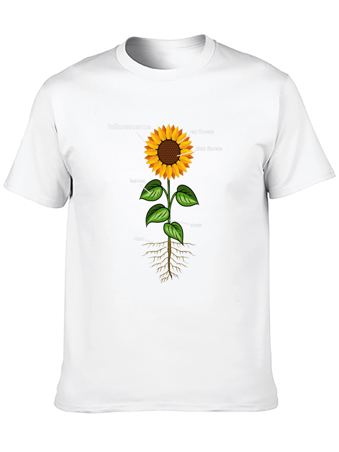 Sunflower Anatomy Black T-Shirt