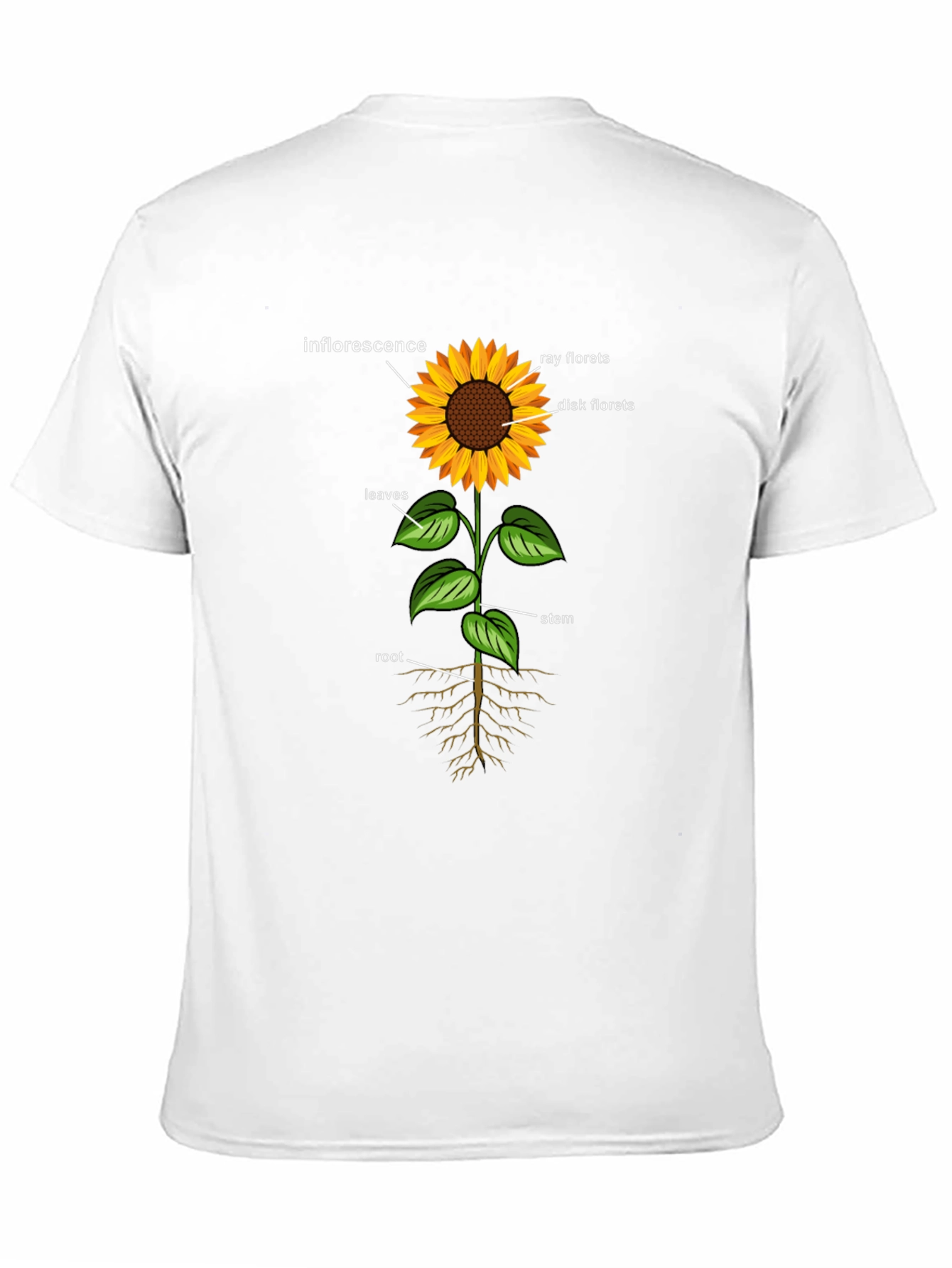 Sunflower Anatomy Black T-Shirt