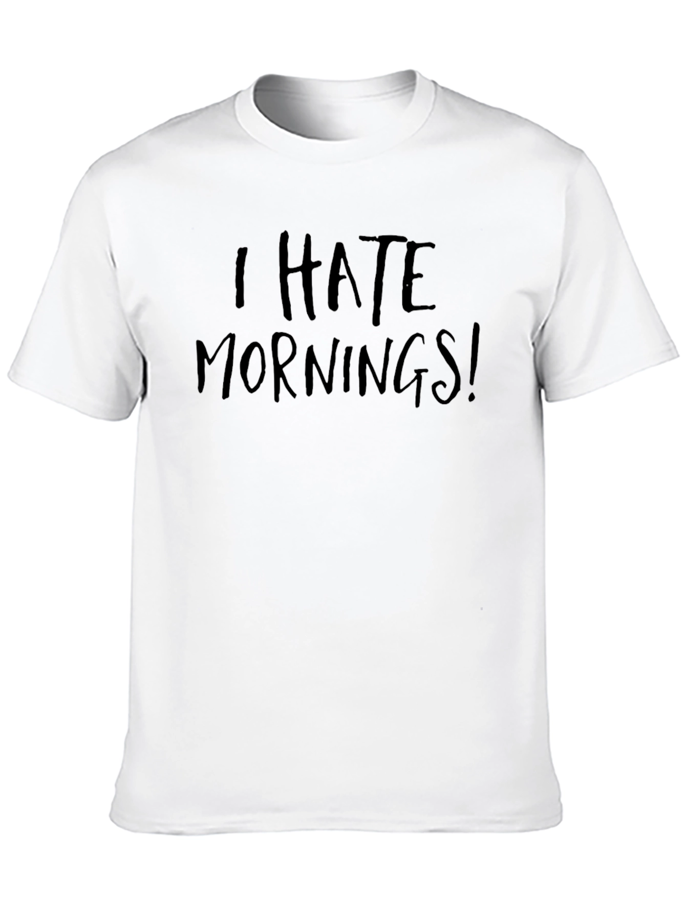 I Hate Mornings! Black Graphic T-Shirt