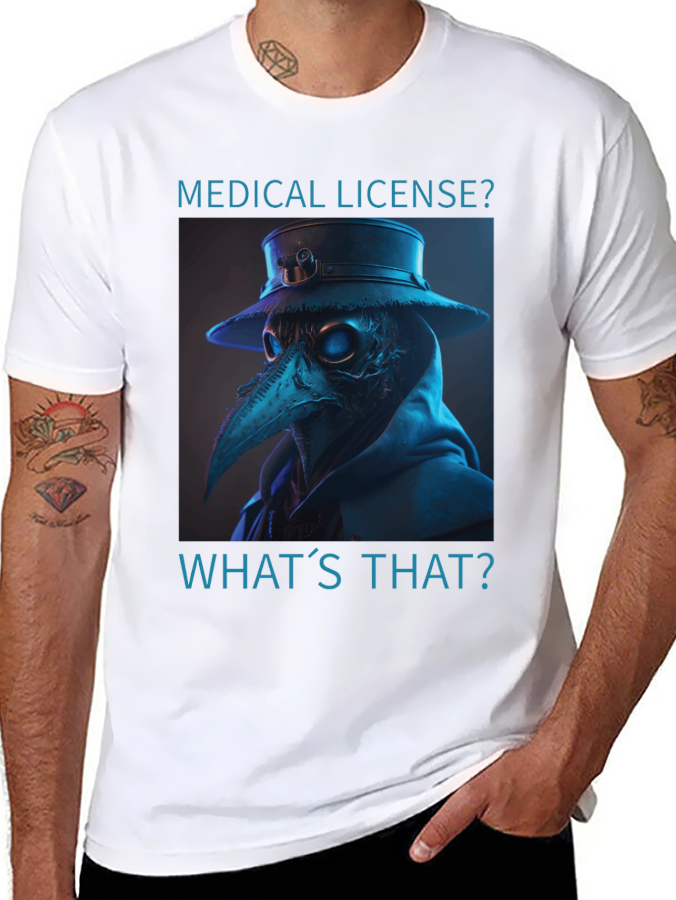 Plague Doctor T-Shirt - Medical License? Whats That?