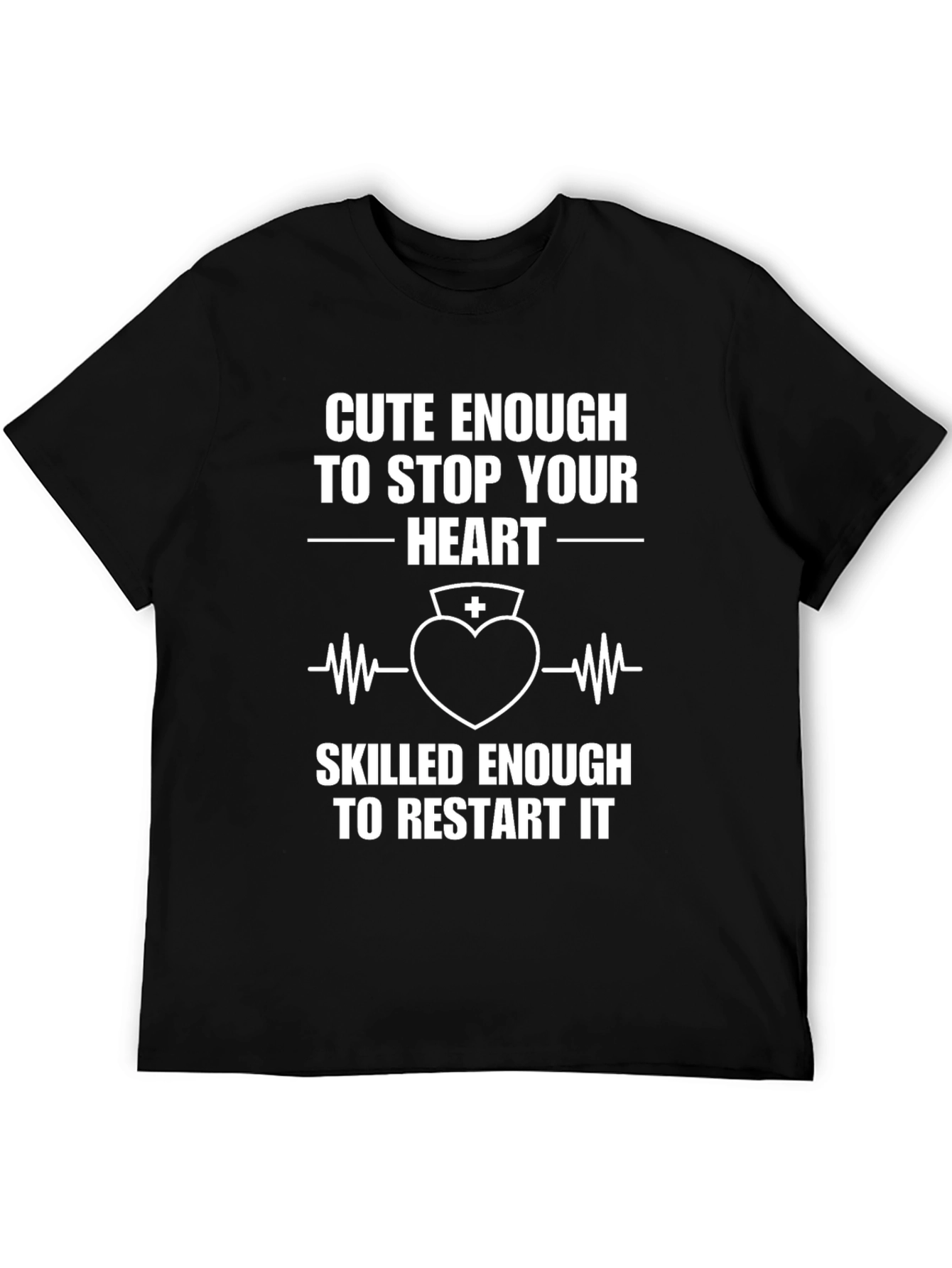 Cute Enough Nurse Graphic Tee - Black