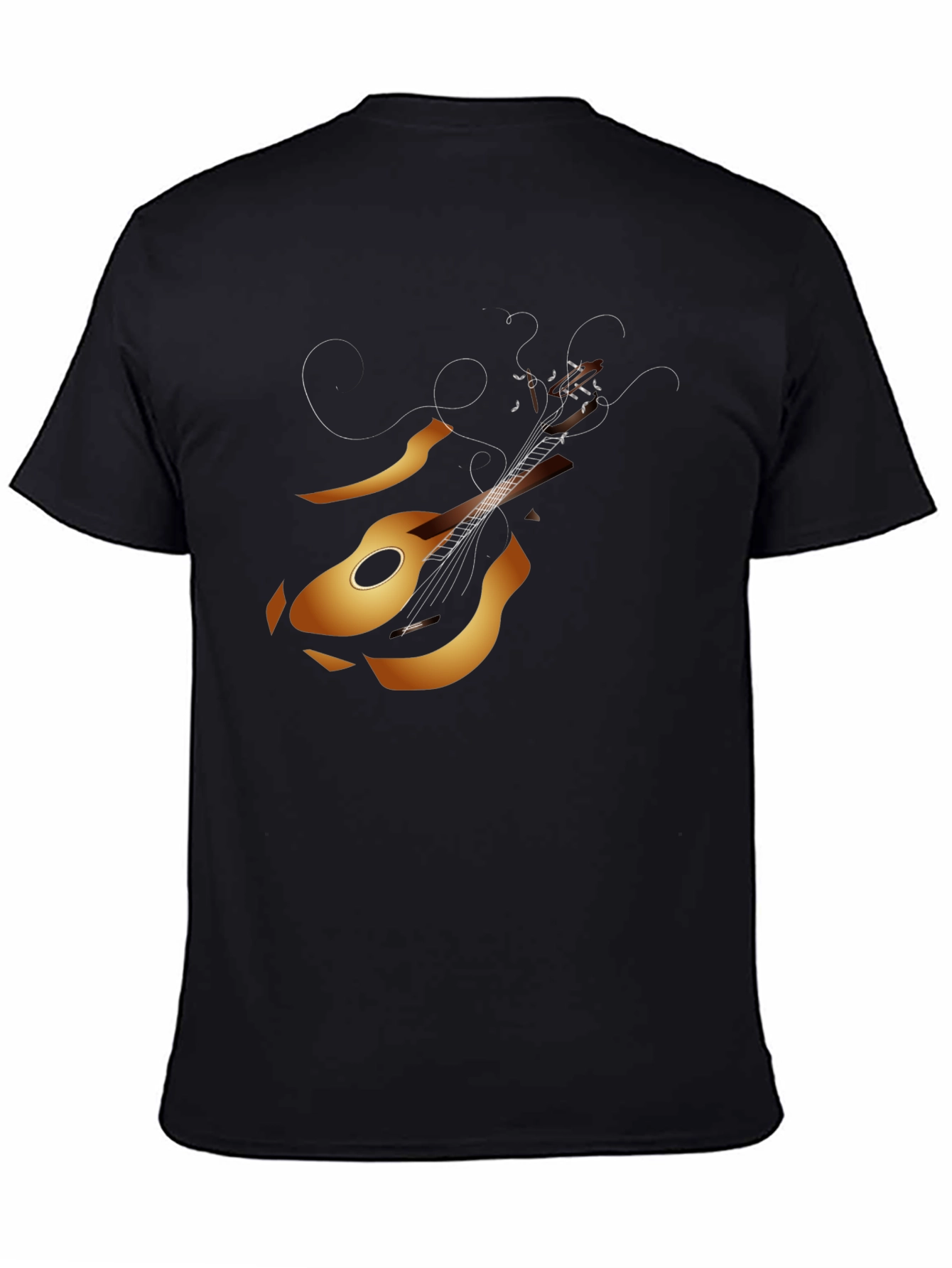 Guitar Graphic Tee - Black Music Lover T-Shirt