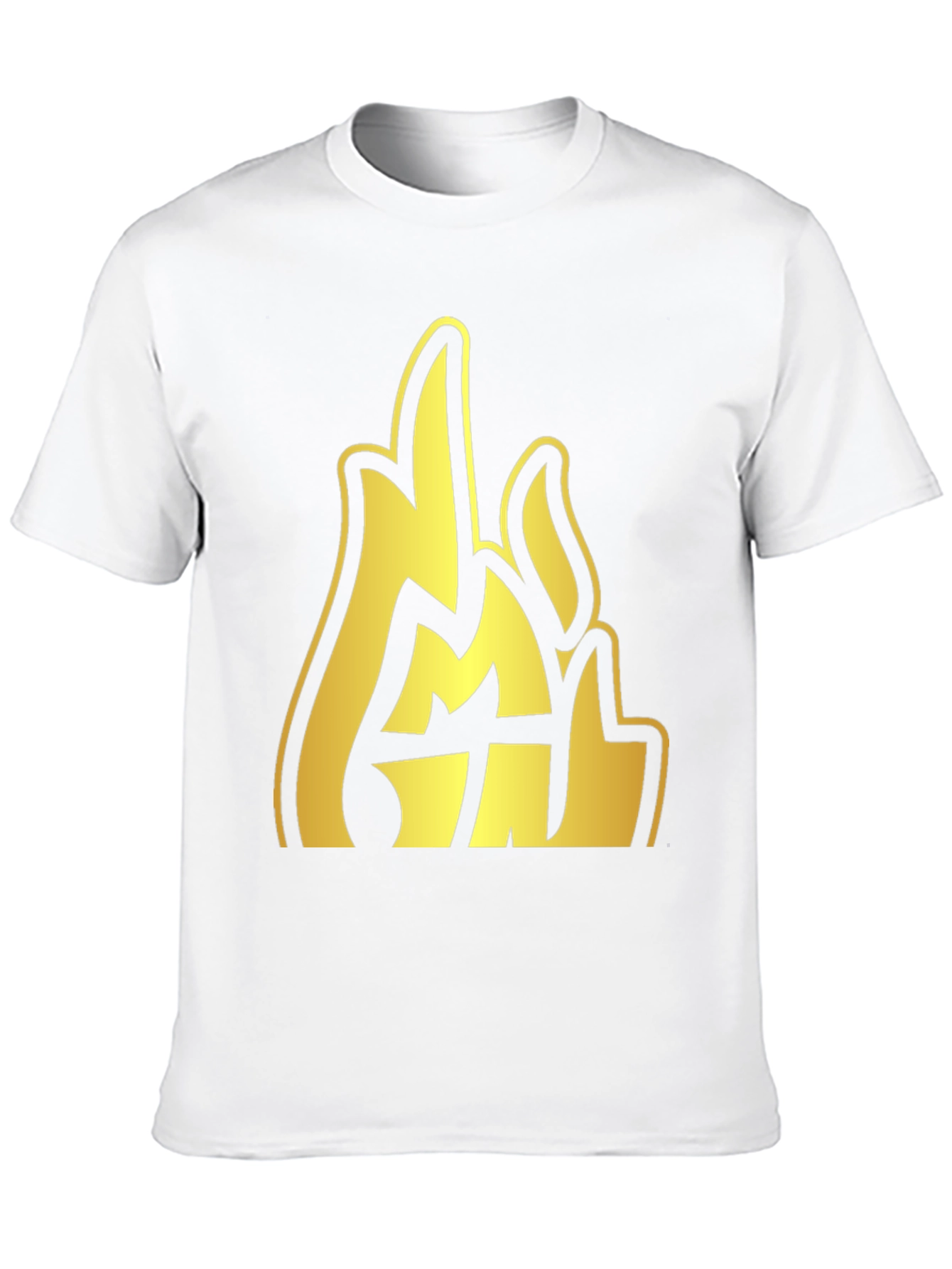 Gold Emblem Graphic Black T-Shirt