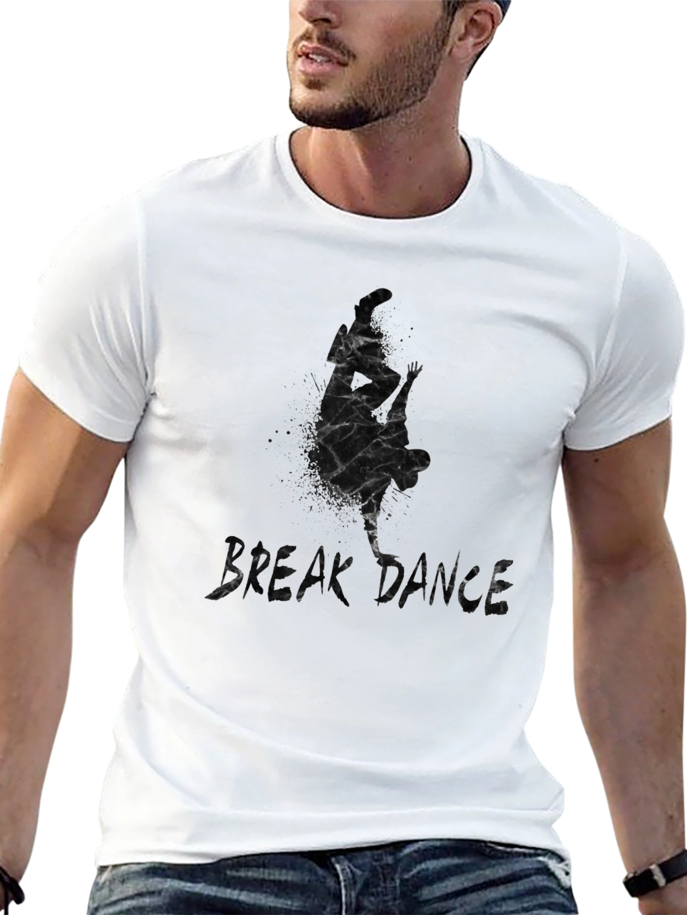 Break Dance Graphic Tee - Stylish Black T-Shirt