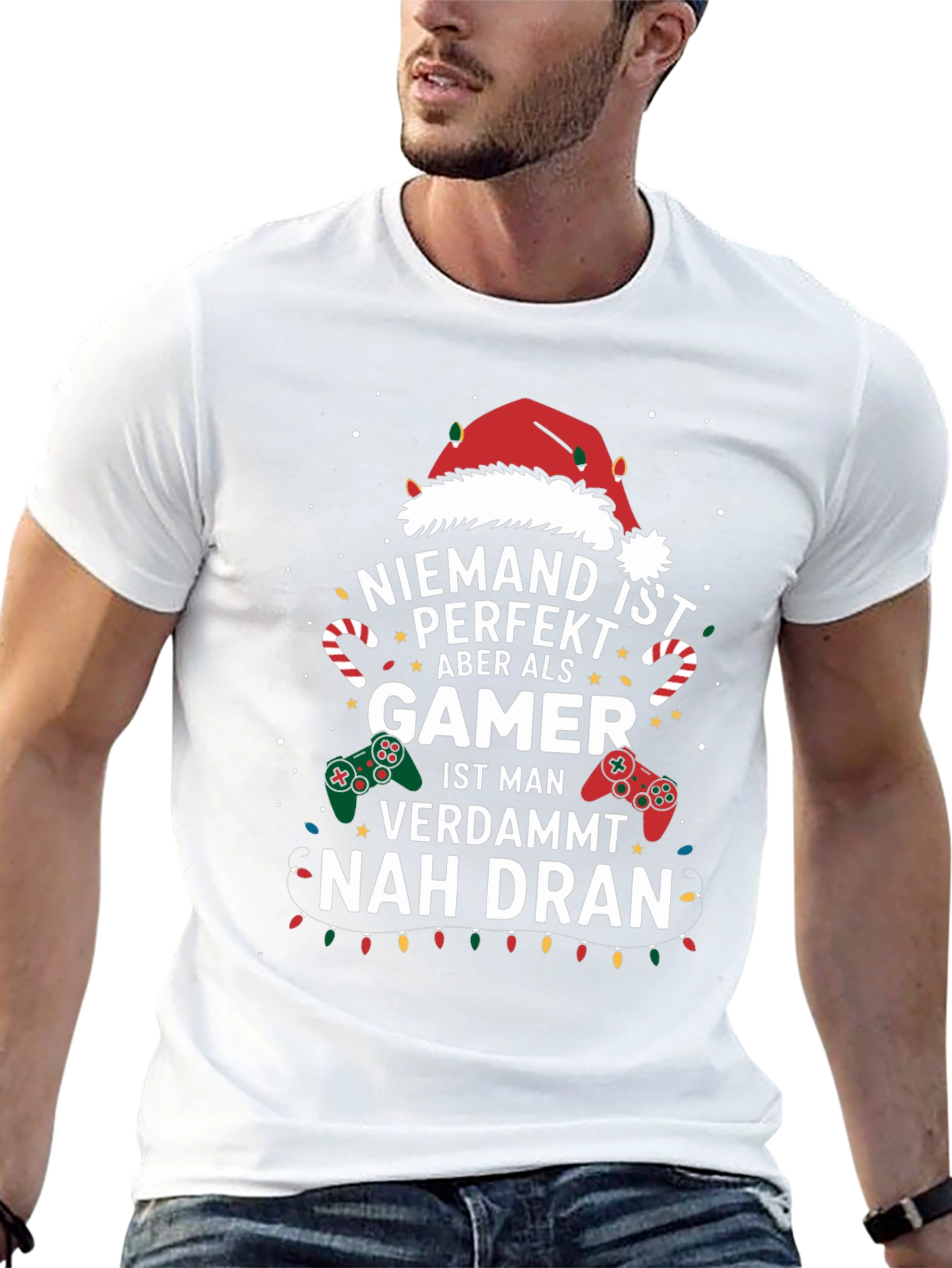 Gamer Christmas T-Shirt - Nobody is Perfect