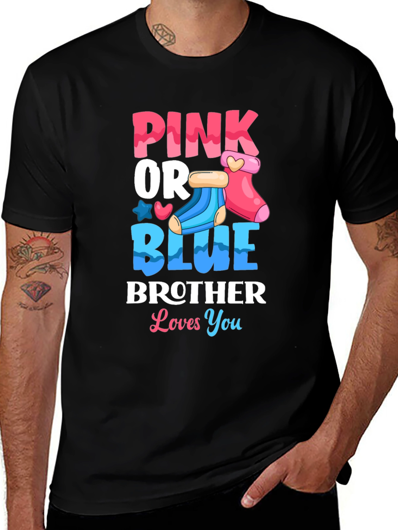 Pink or Blue Brother Loves You T-Shirt
