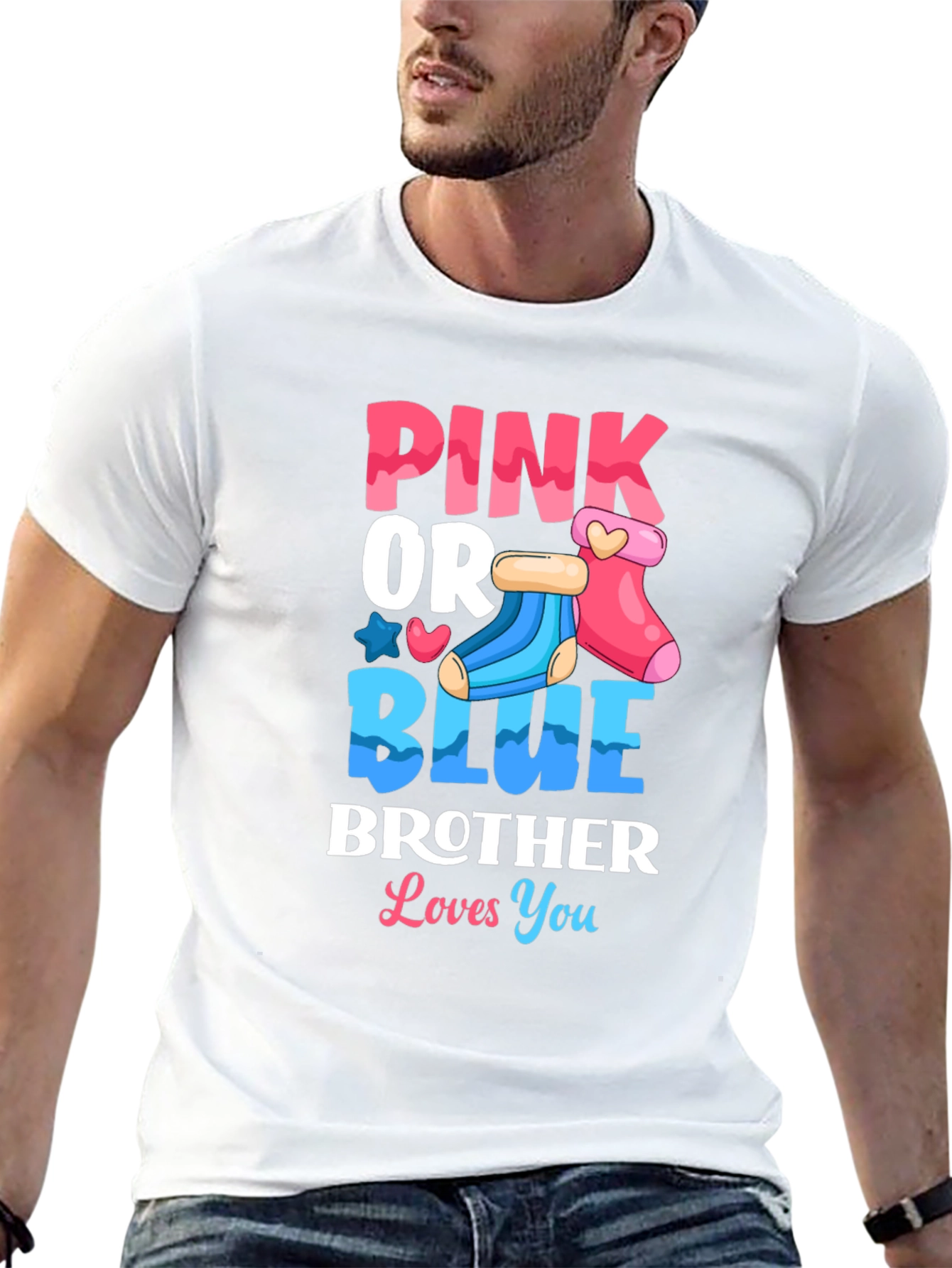Pink or Blue Brother Loves You T-Shirt