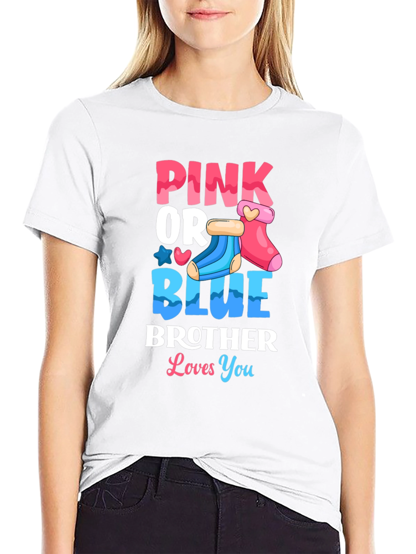 Pink or Blue Brother Loves You T-Shirt