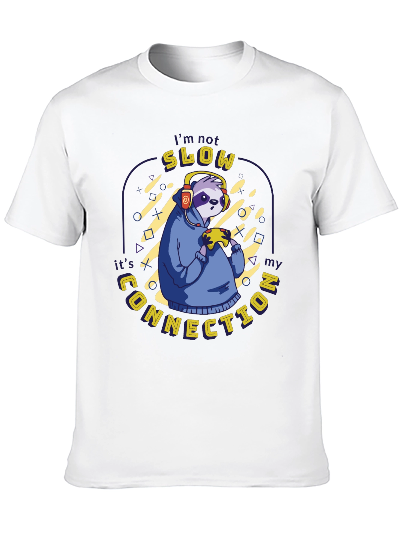 Gamer Sloth T-Shirt - Slow Connection Funny Gaming Tee