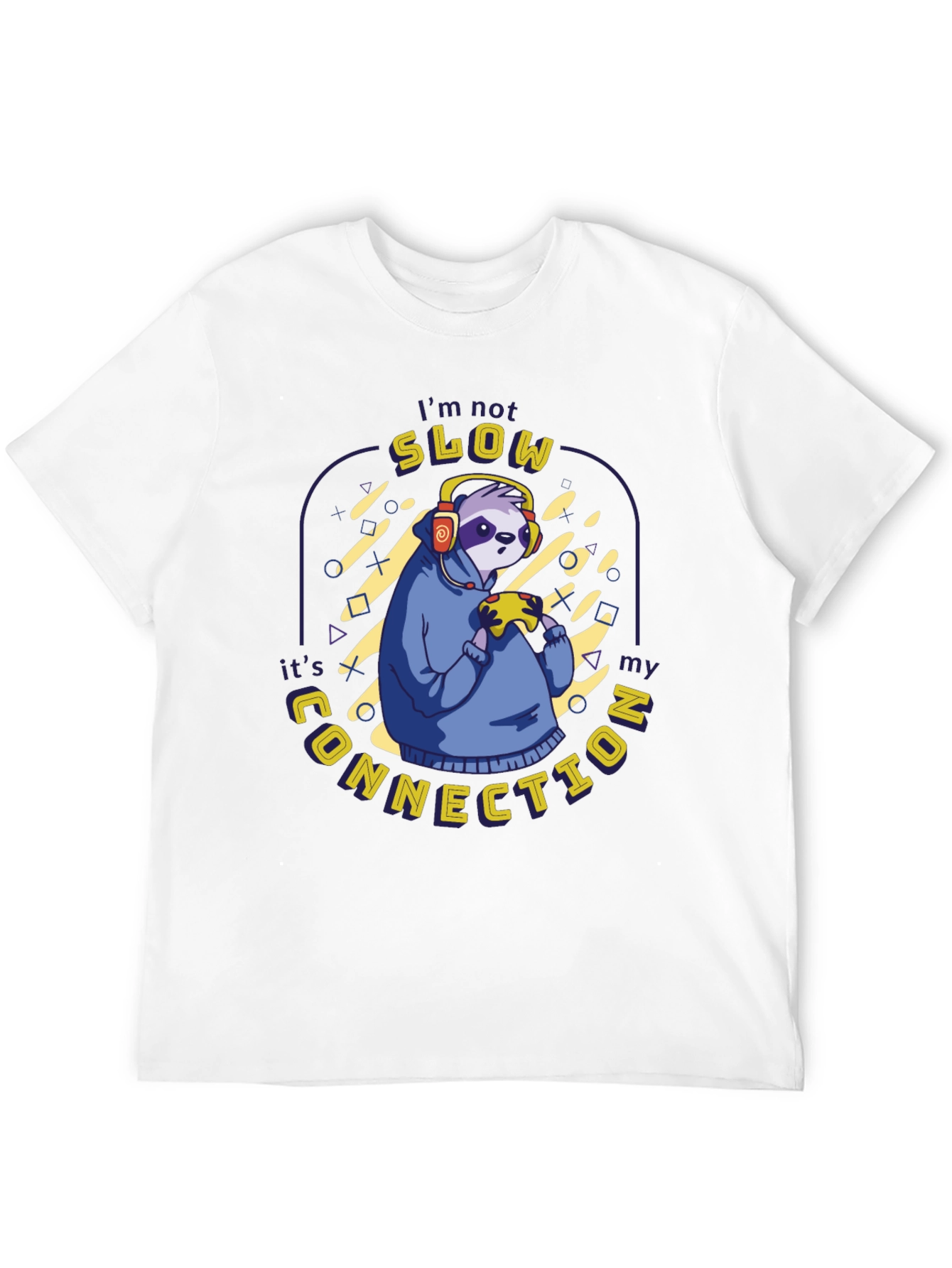 Gamer Sloth T-Shirt - Slow Connection Funny Gaming Tee