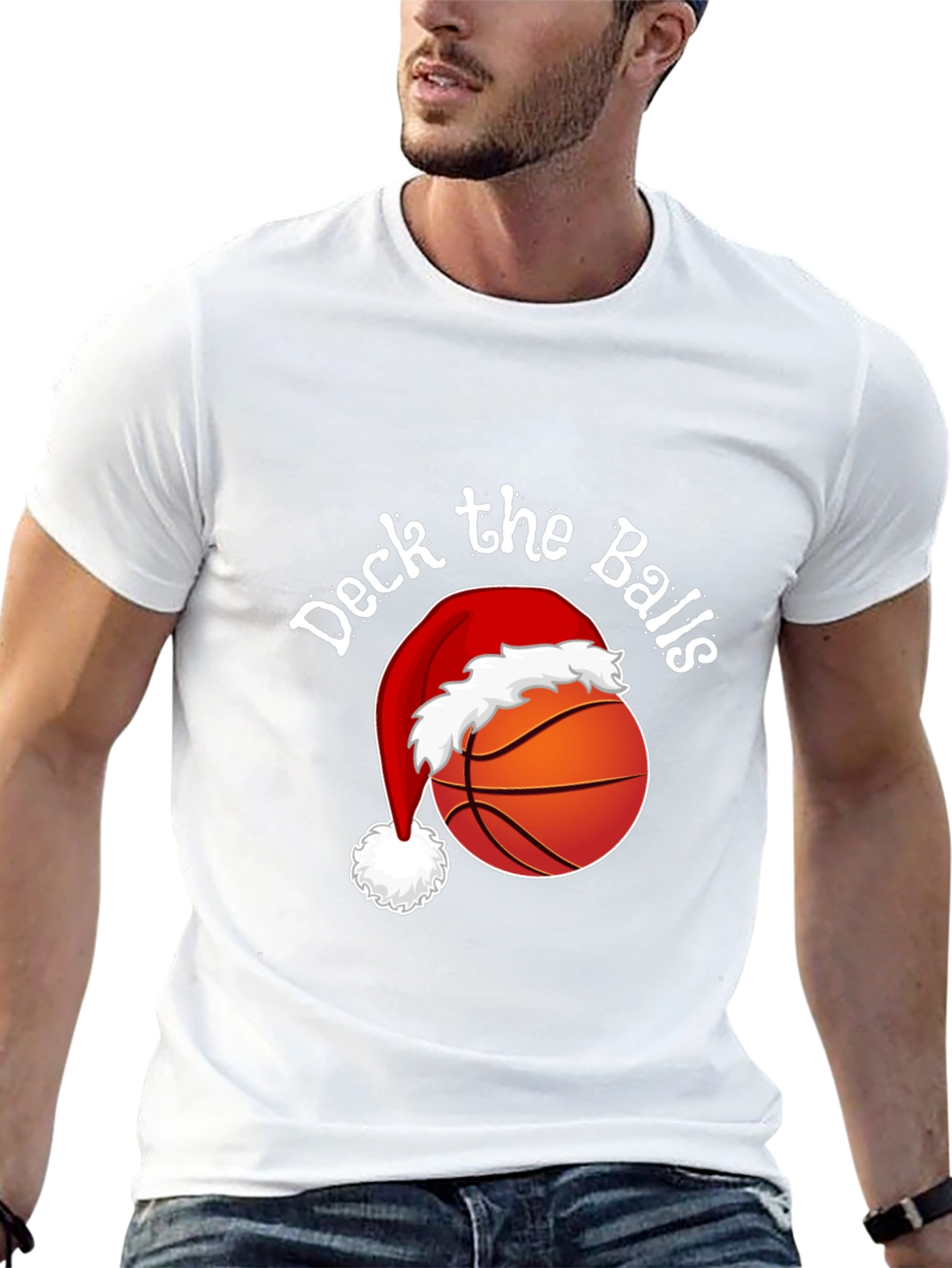 Deck the Balls Christmas Basketball T-Shirt