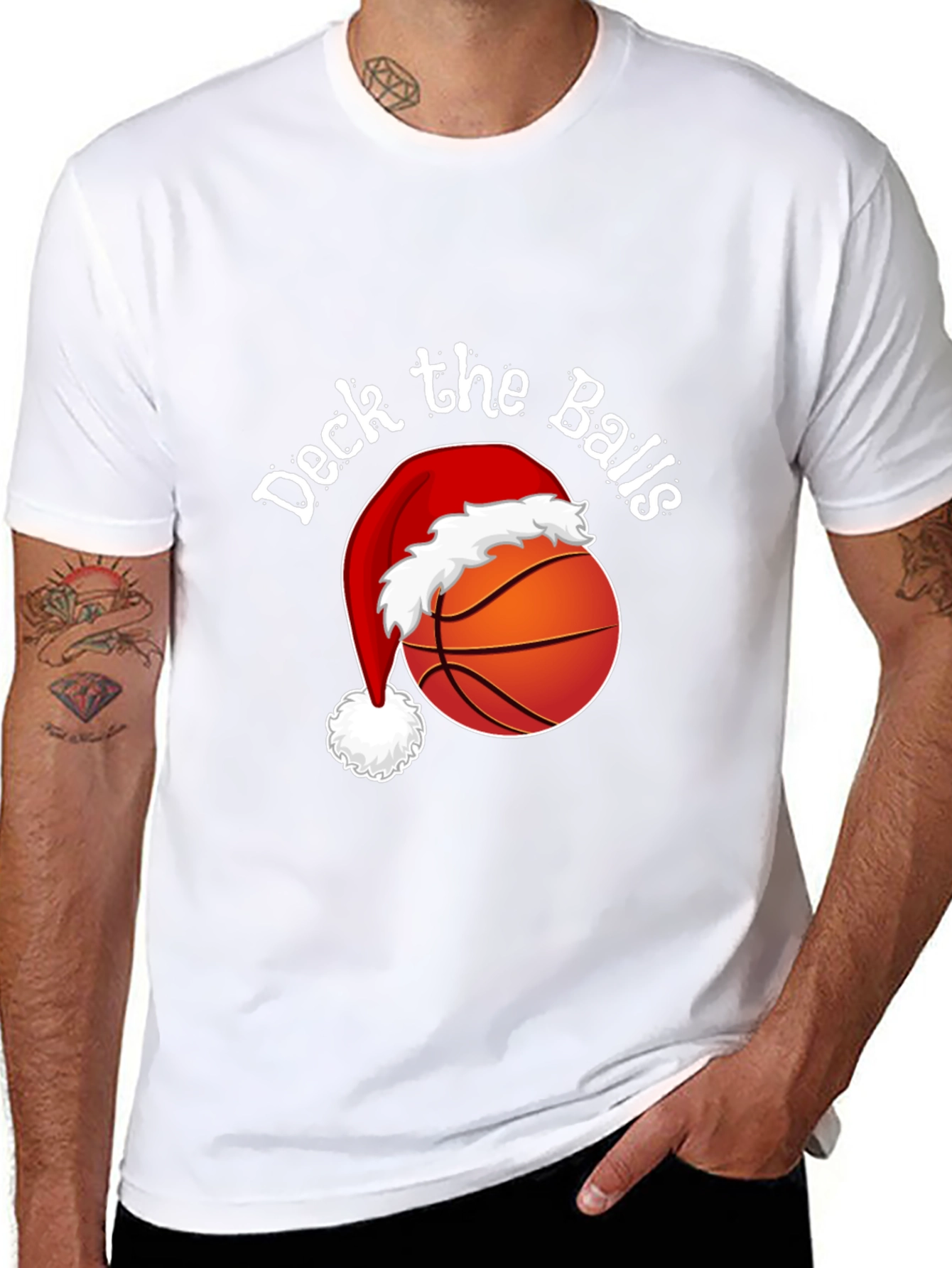 Deck the Balls Christmas Basketball T-Shirt