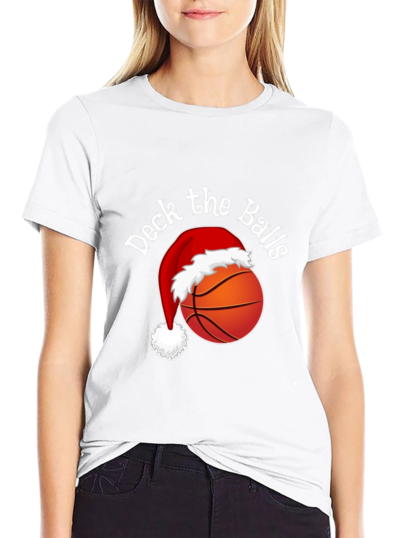 Deck the Balls Christmas Basketball T-Shirt