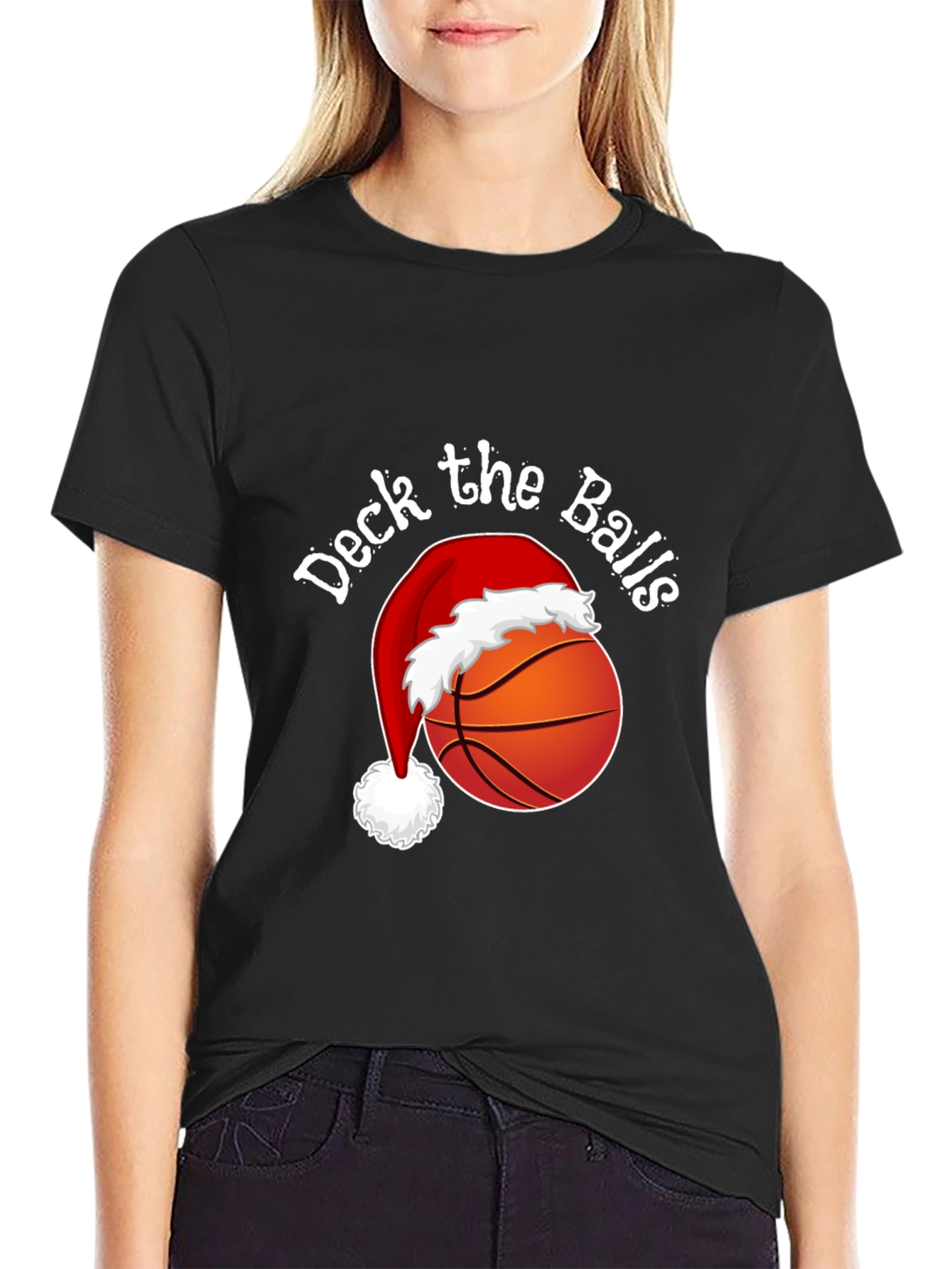 Deck the Balls Christmas Basketball T-Shirt