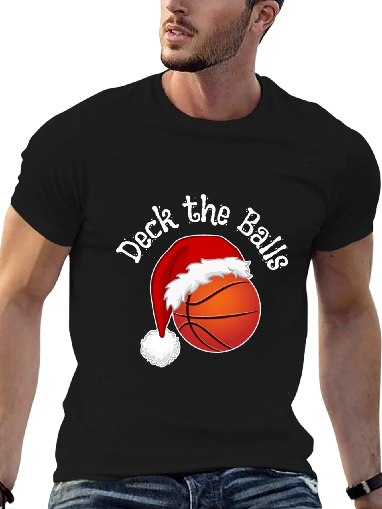 Deck the Balls Christmas Basketball T-Shirt