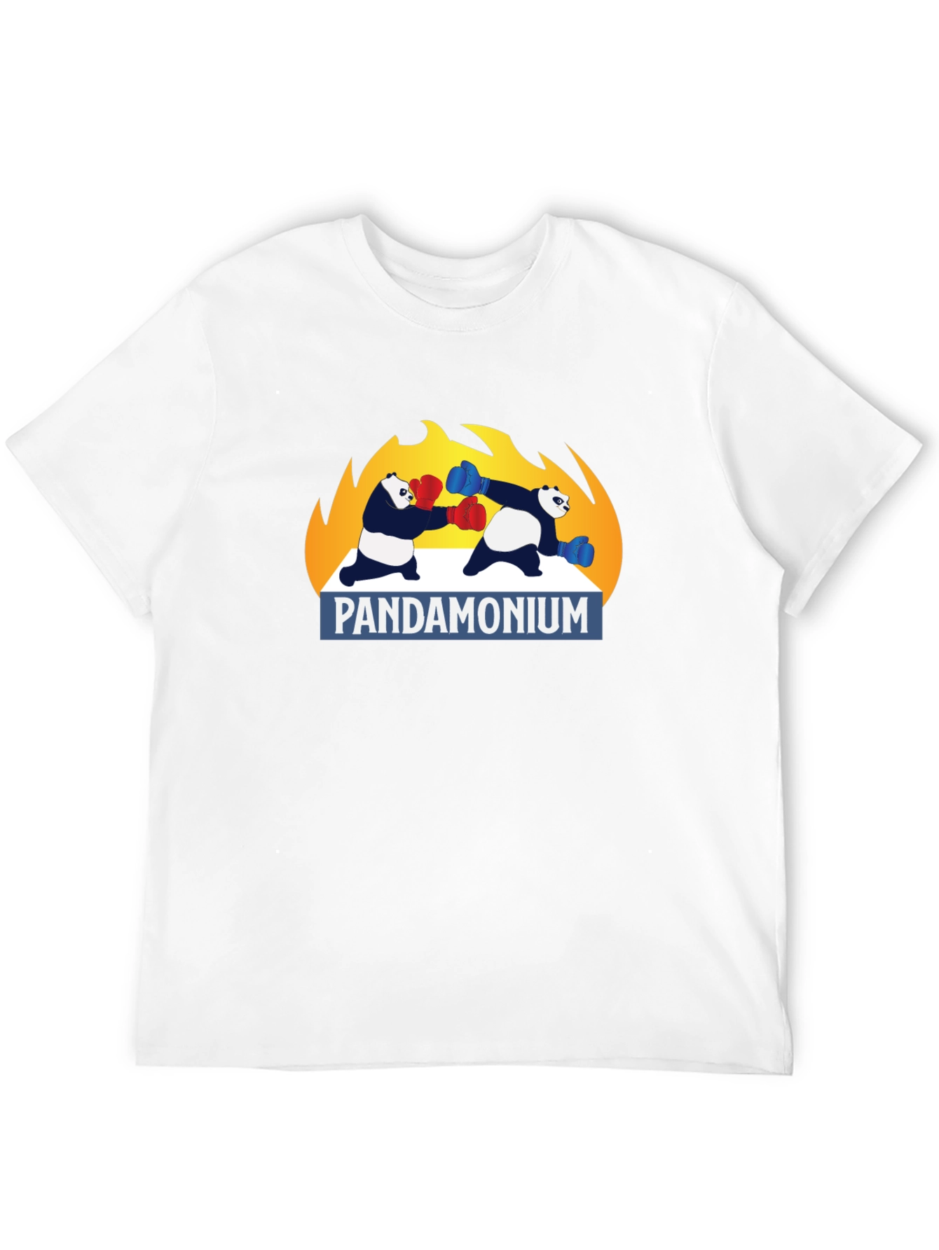 Pandamonium Boxing T-Shirt - Black Graphic Tee