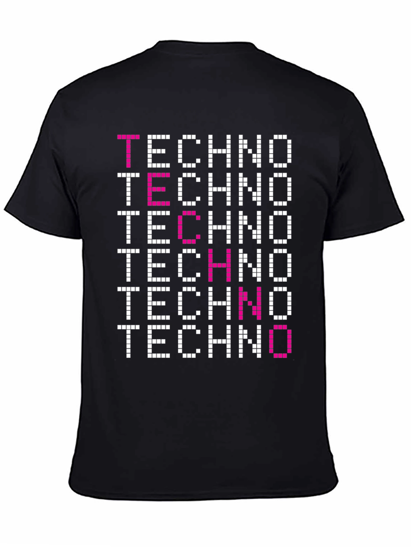 Techno Graphic Tee - Pixelated Retro Rave Shirt
