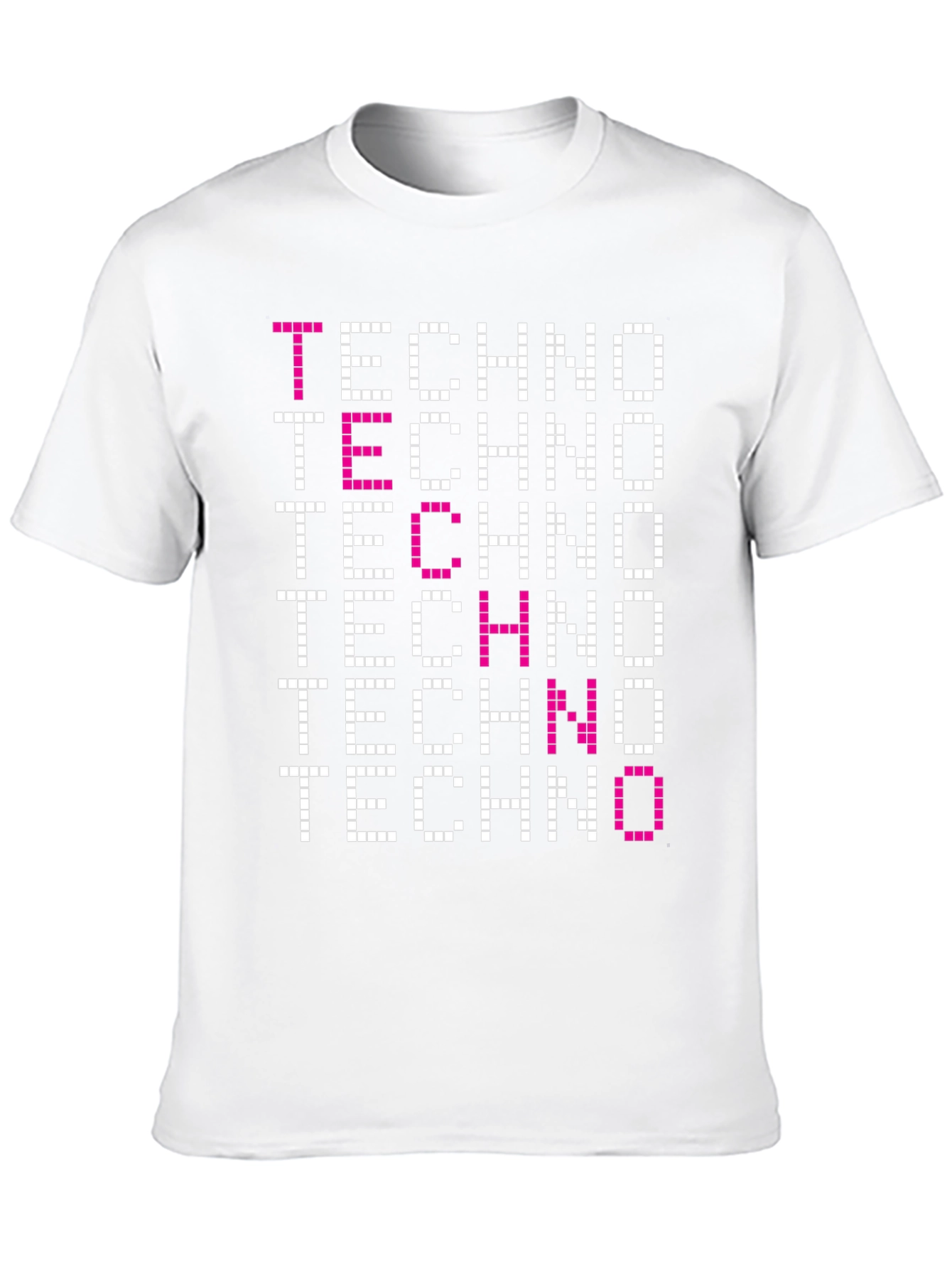 Techno Graphic Tee - Pixelated Retro Rave Shirt