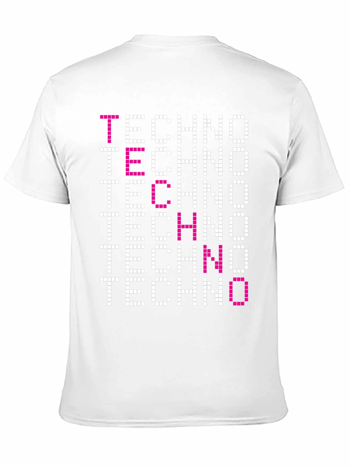 Techno Graphic Tee - Pixelated Retro Rave Shirt