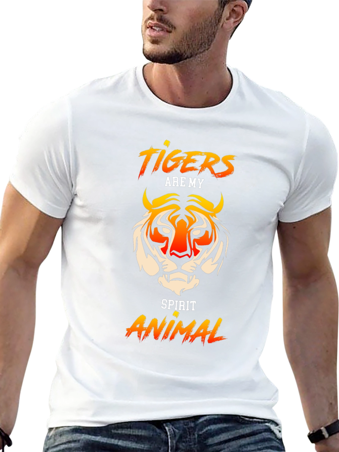 Tigers Are My Spirit Animal Graphic Tee - Black