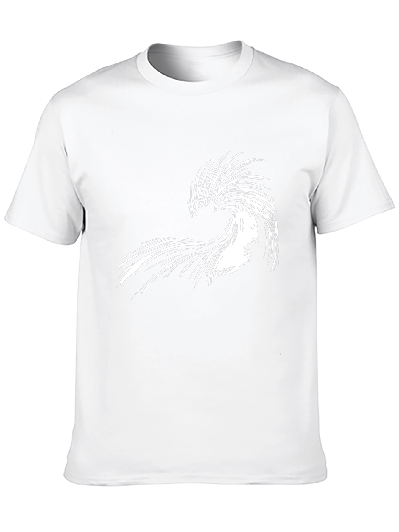 Abstract Wave Graphic Tee - Black Cotton Shirt