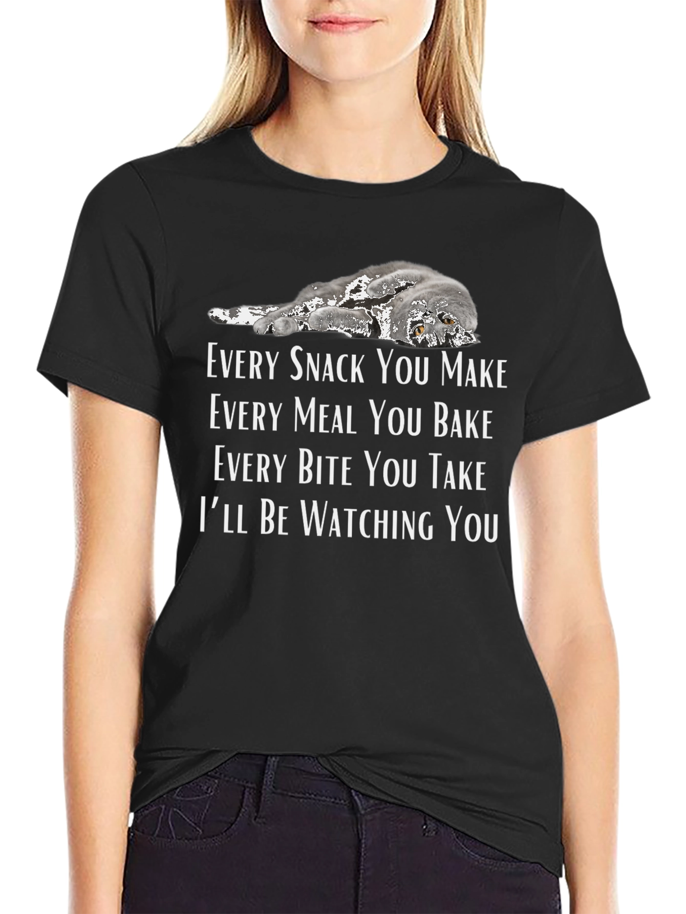 Funny Cat Lover T-Shirt: Ill Be Watching You