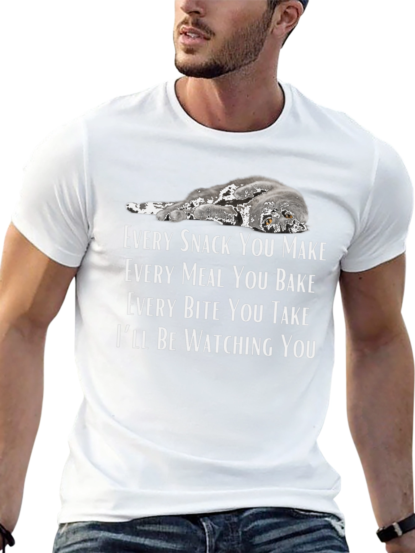 Funny Cat Lover T-Shirt: Ill Be Watching You