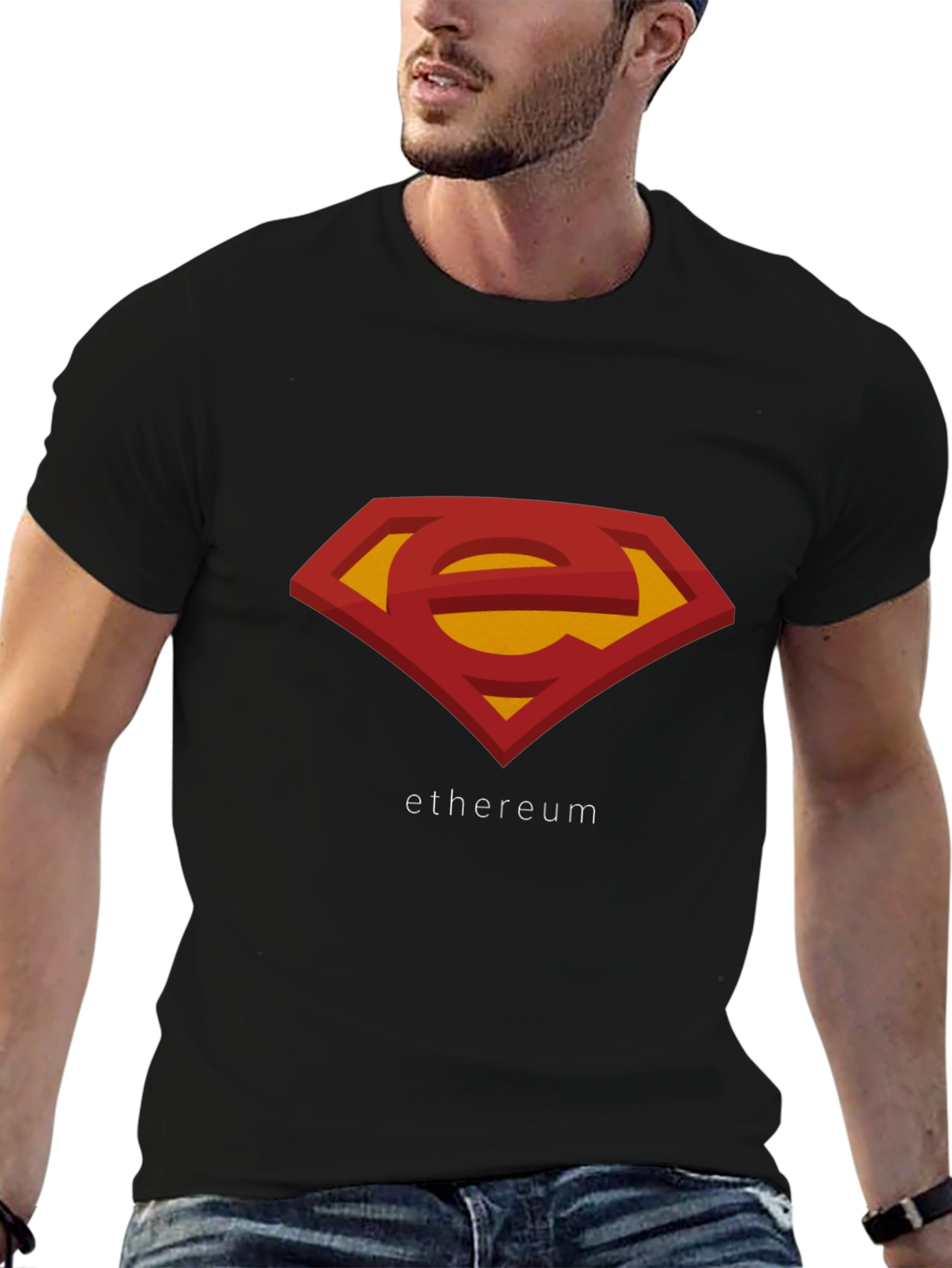 Ethereum Superman Logo T-Shirt - Black