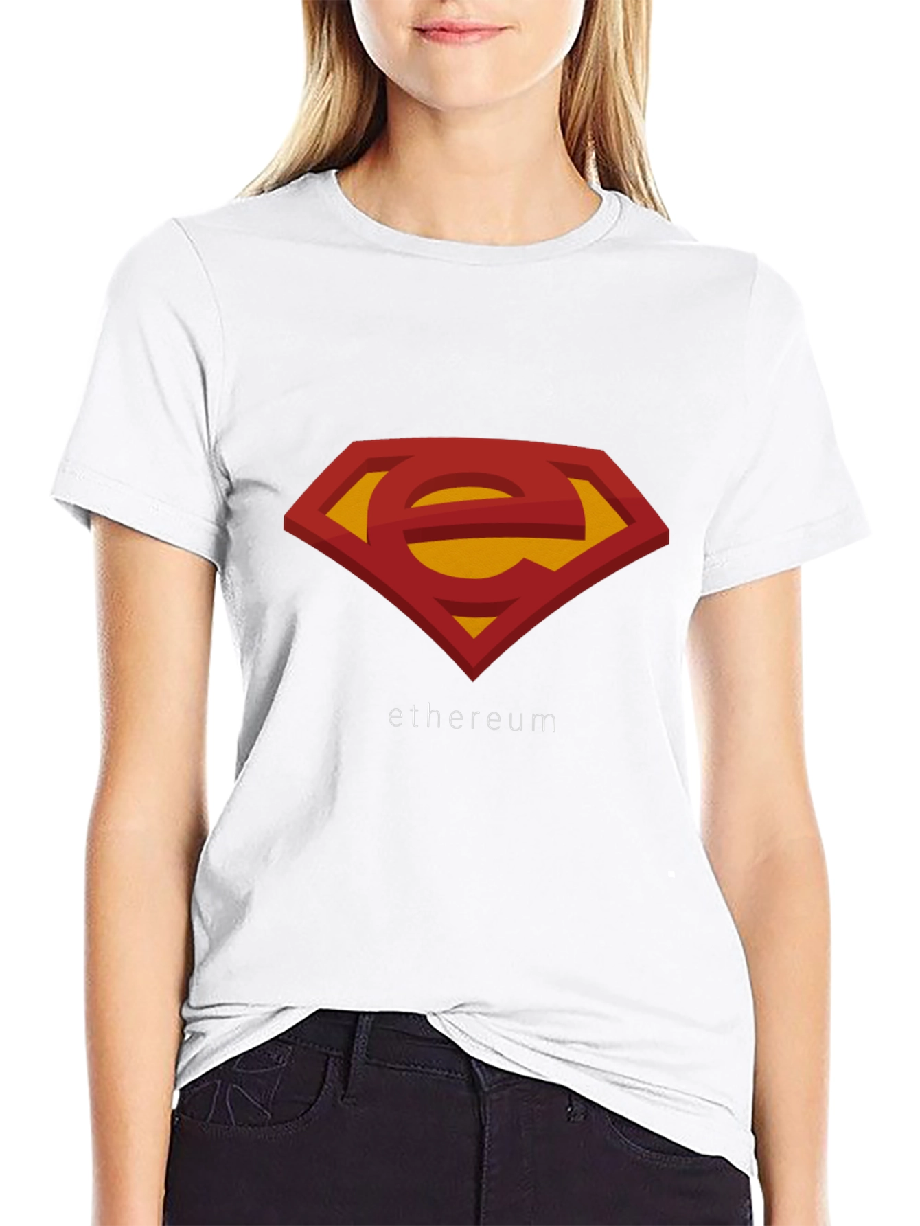 Ethereum Superman Logo T-Shirt - Black