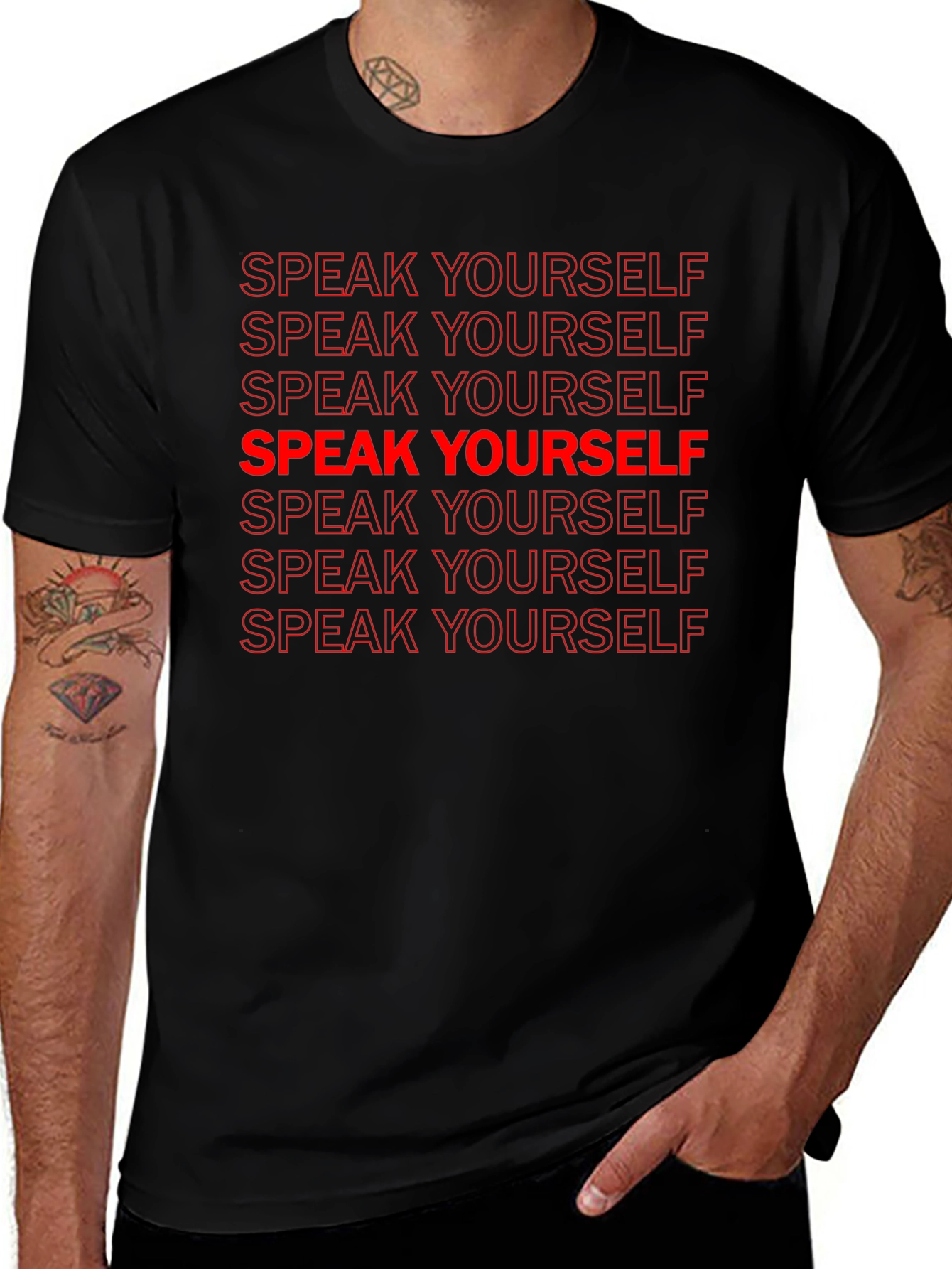 Speak Yourself Graphic Tee - Black