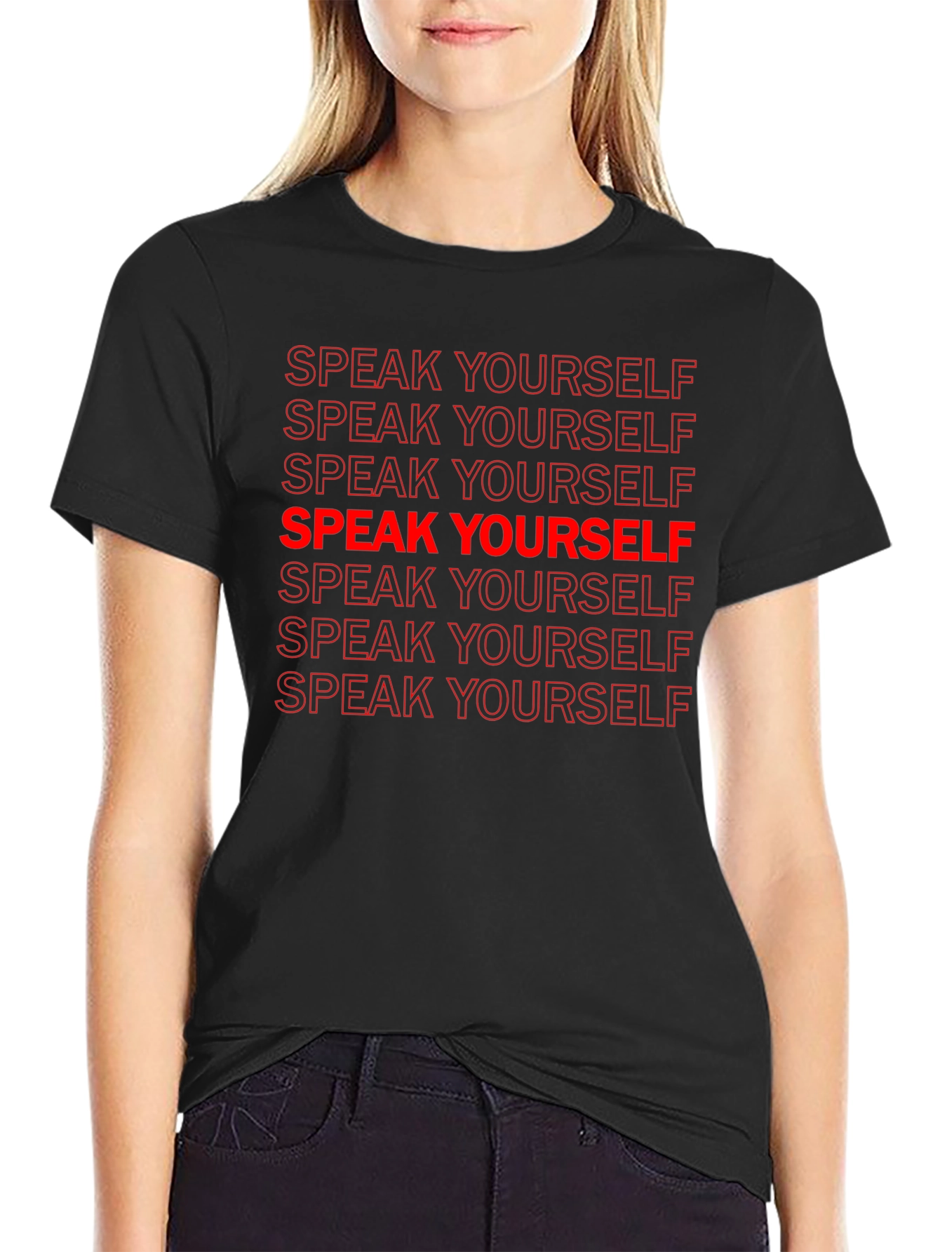 Speak Yourself Graphic Tee - Black