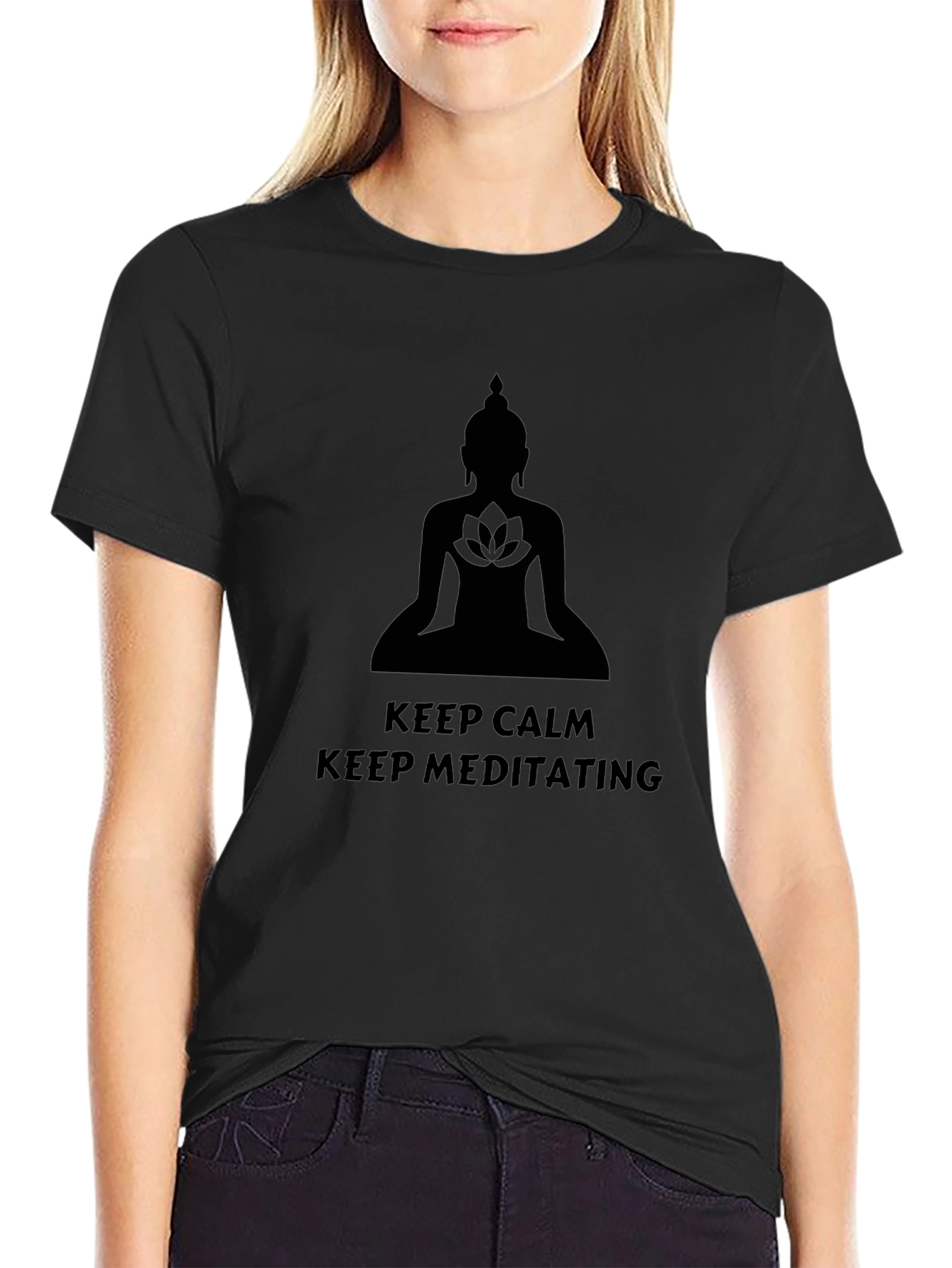 Keep Calm Meditating T-Shirt - Buddha Graphic Tee
