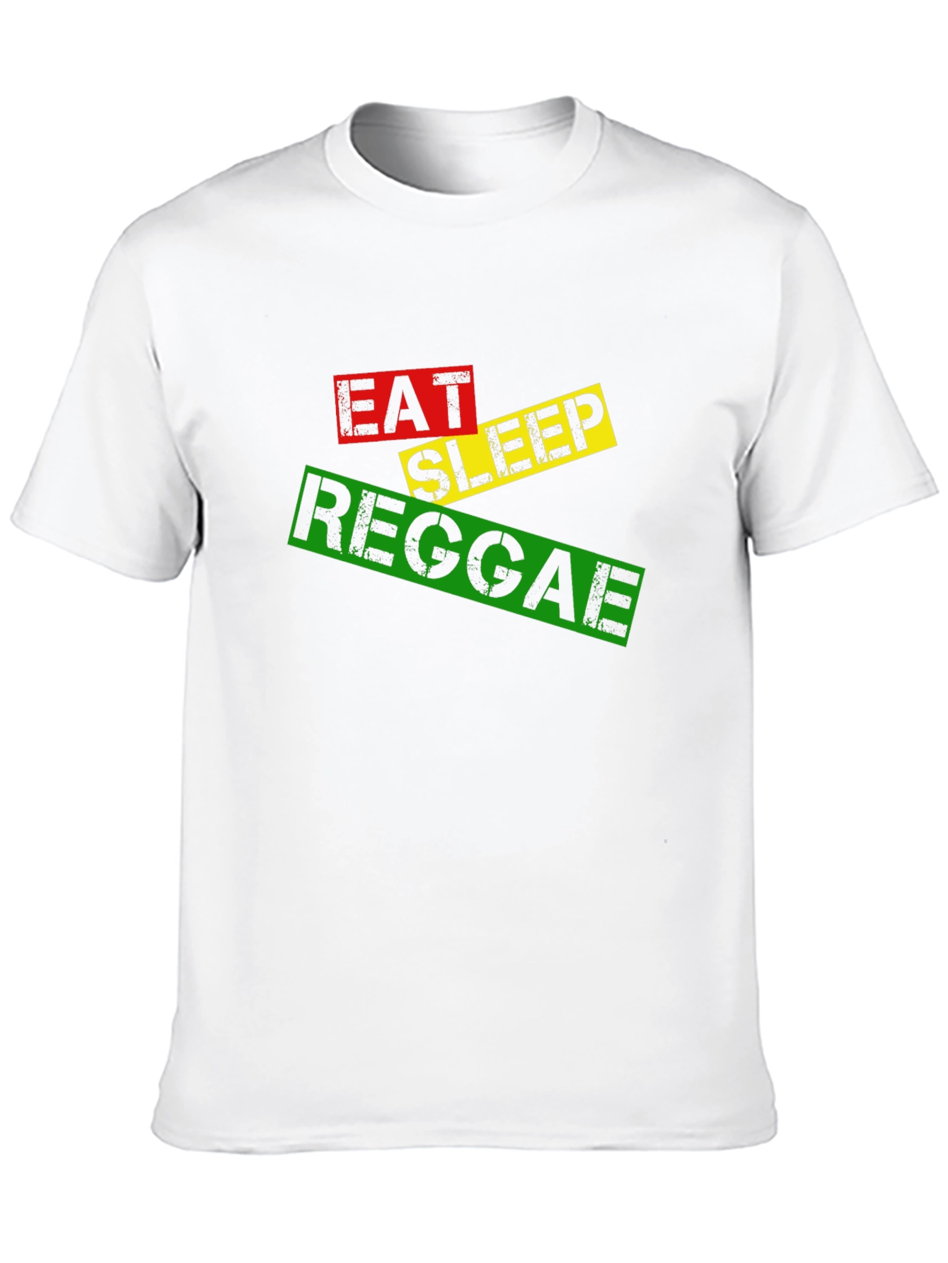 Eat Sleep Reggae T-Shirt Black Cotton