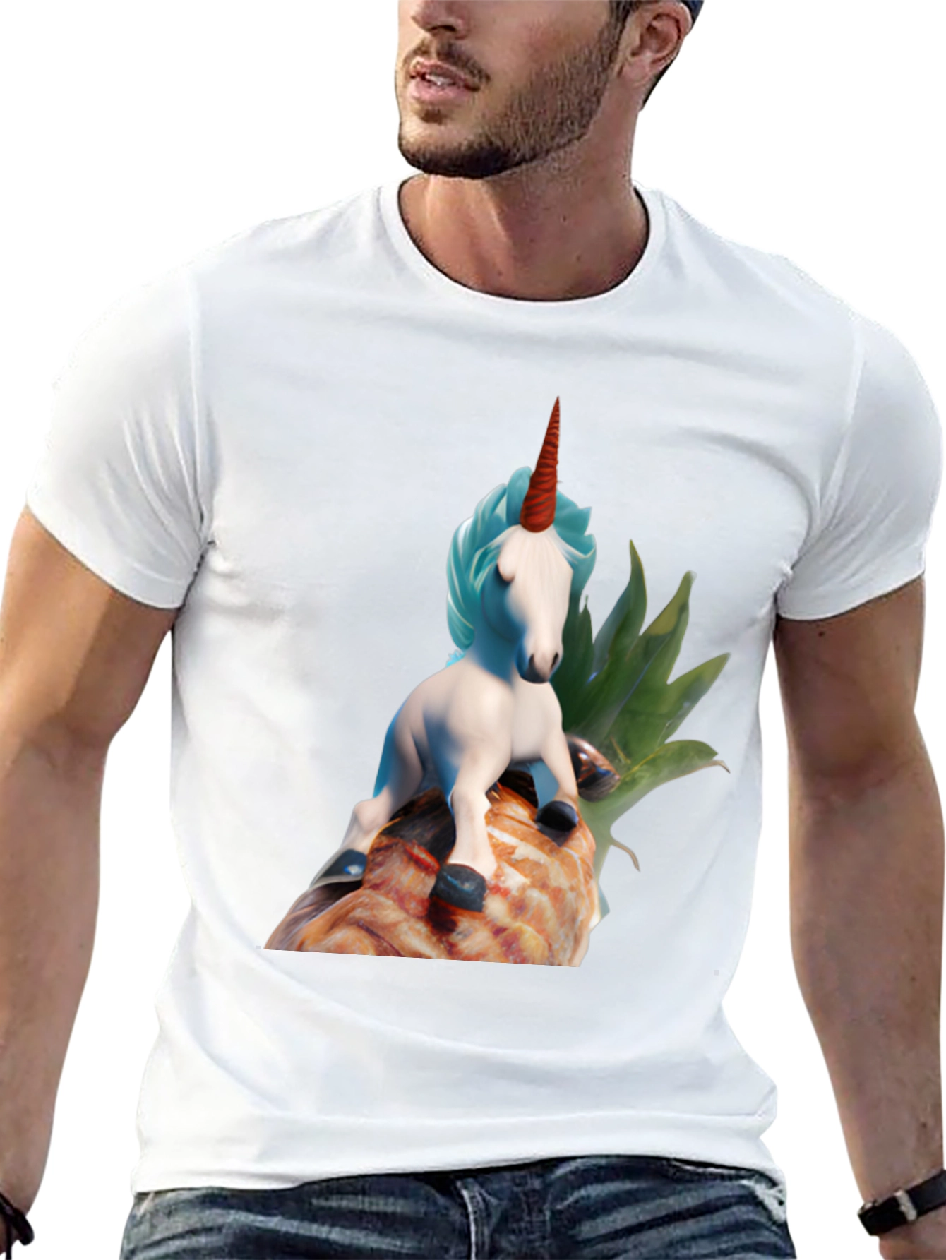 Unicorn on Pineapple Graphic Tee