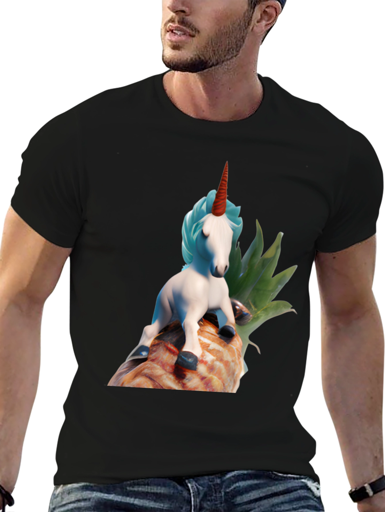 Unicorn on Pineapple Graphic Tee