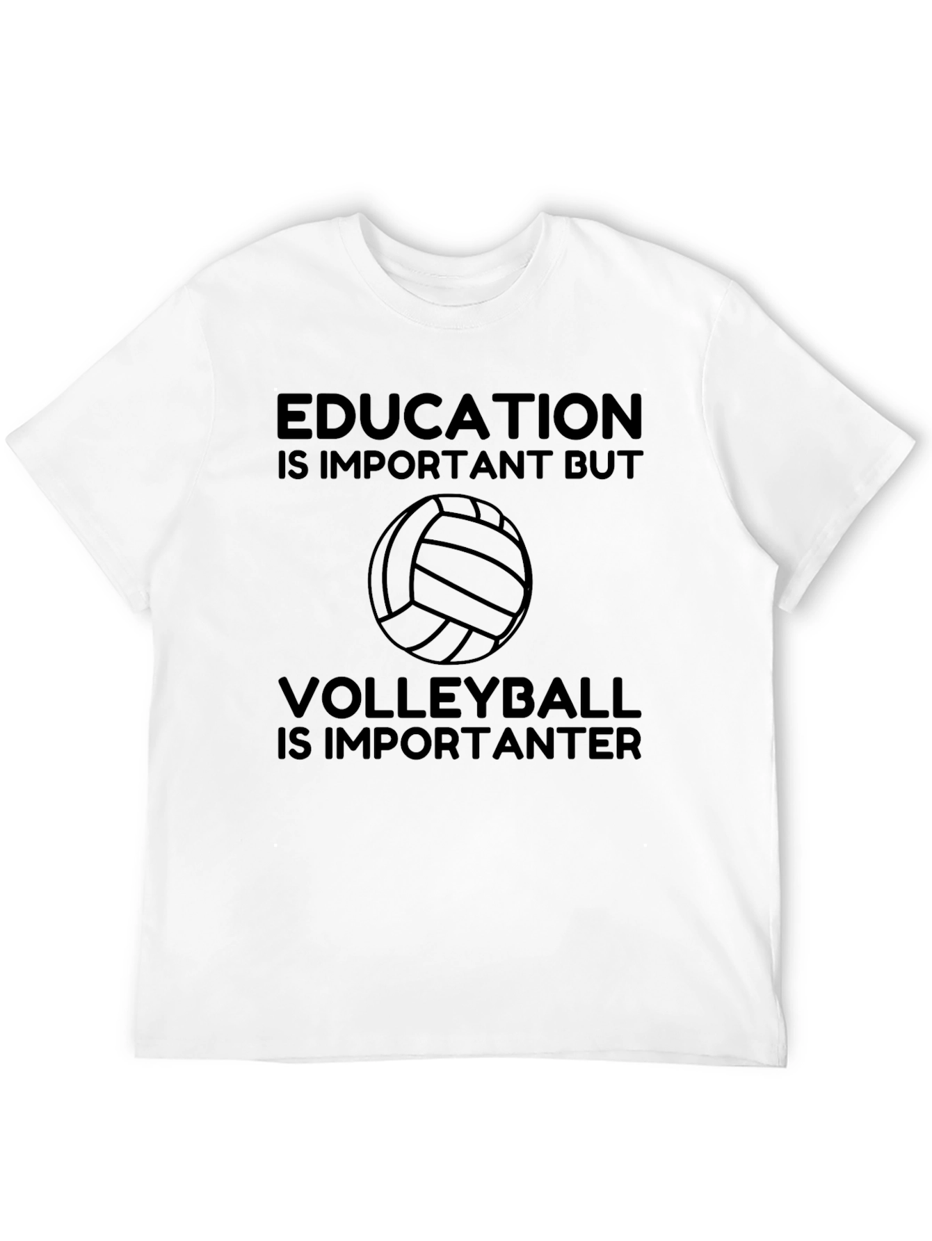 Education vs Volleyball T-Shirt