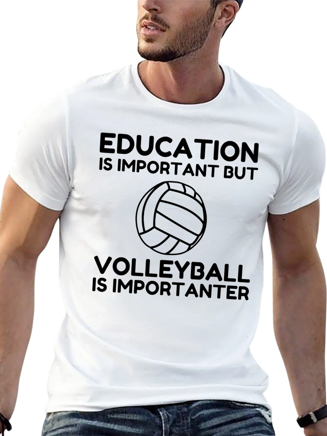 Education vs Volleyball T-Shirt