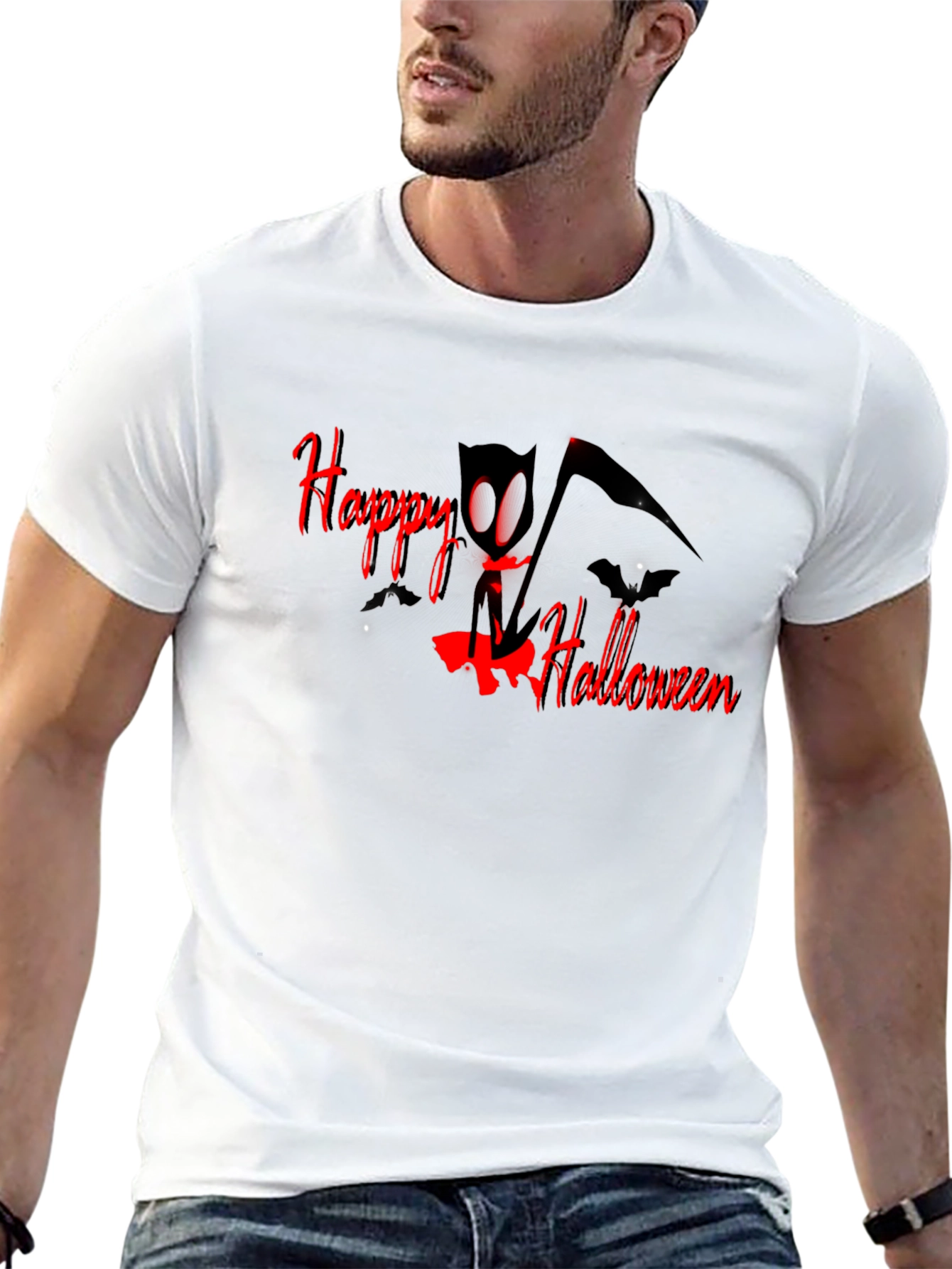 Happy Halloween Graphic Black Tee