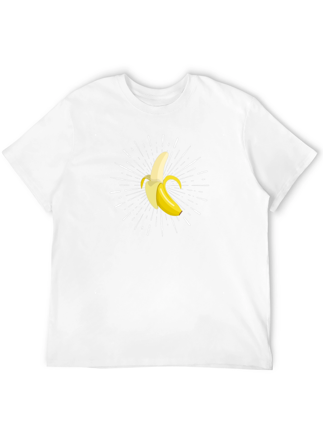 Banana Burst Graphic Tee - Black Cotton Comfort