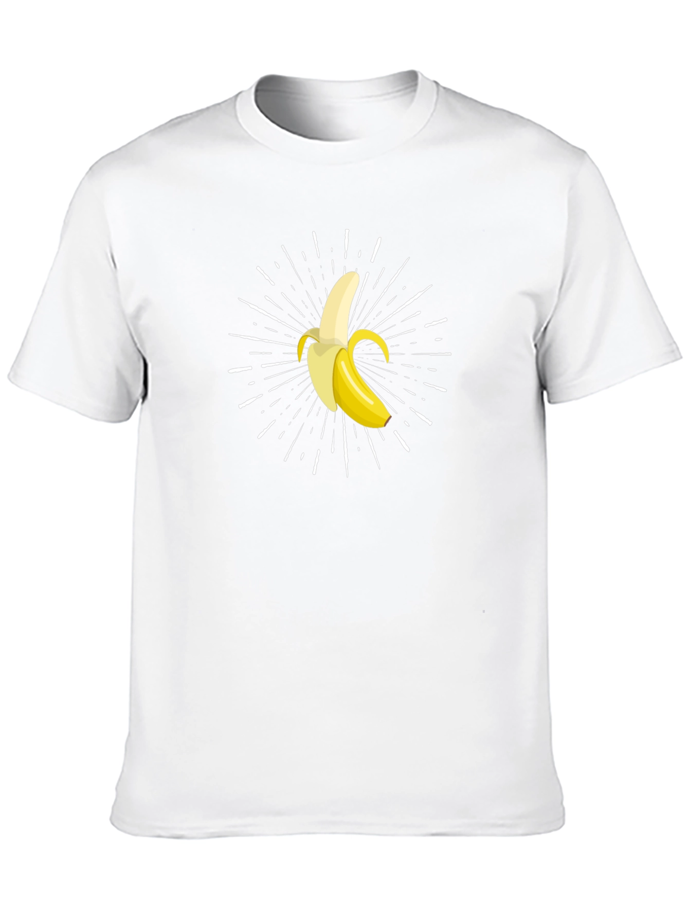 Banana Burst Graphic Tee - Black Cotton Comfort
