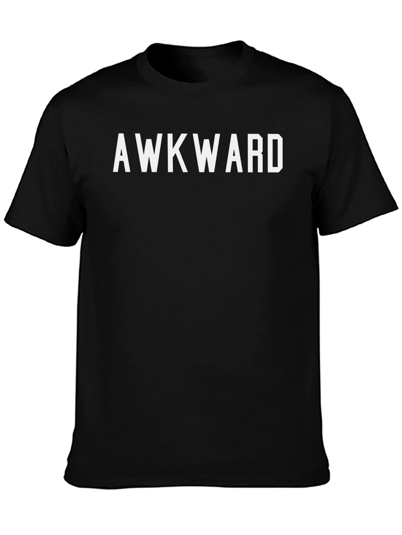 Awkward Graphic Tee - Black Cotton T-Shirt